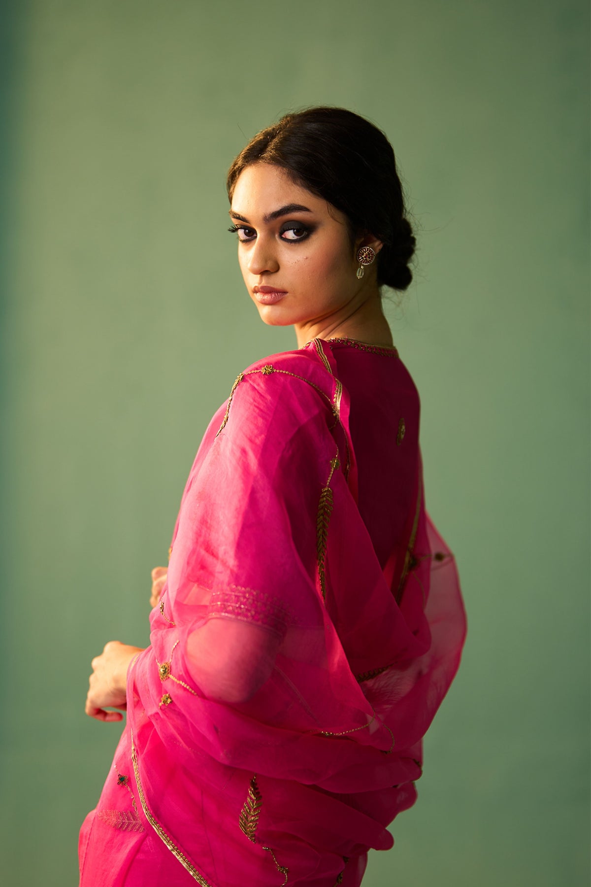 Rani Pink Sabaa Saree