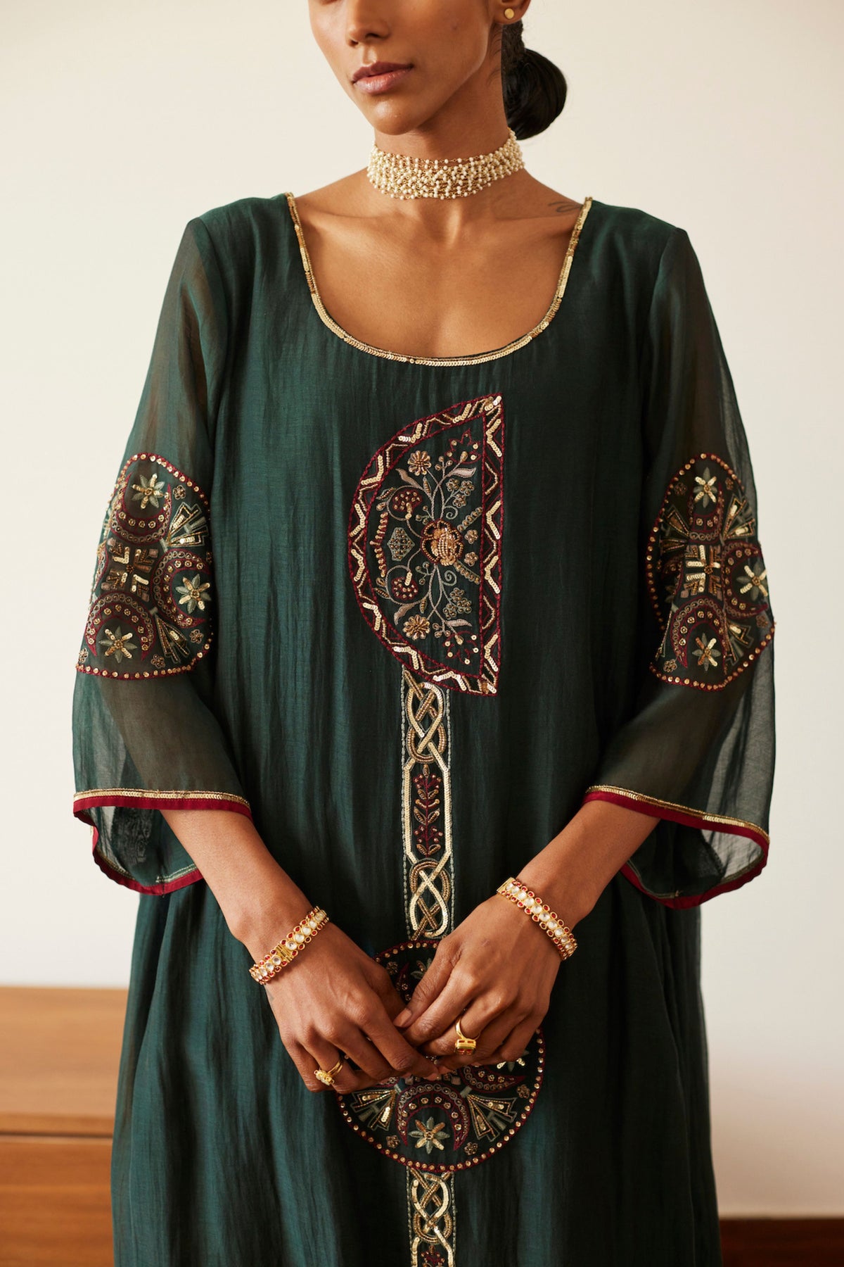 Green Shashi Kurta Set