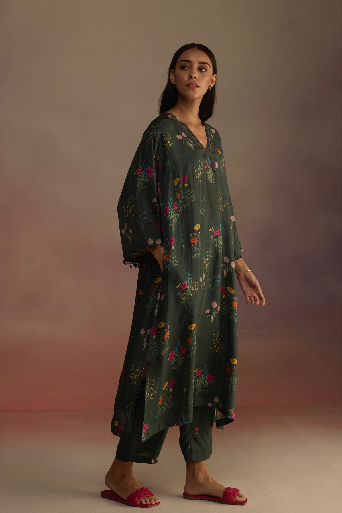 Zaira Long Green Kurta