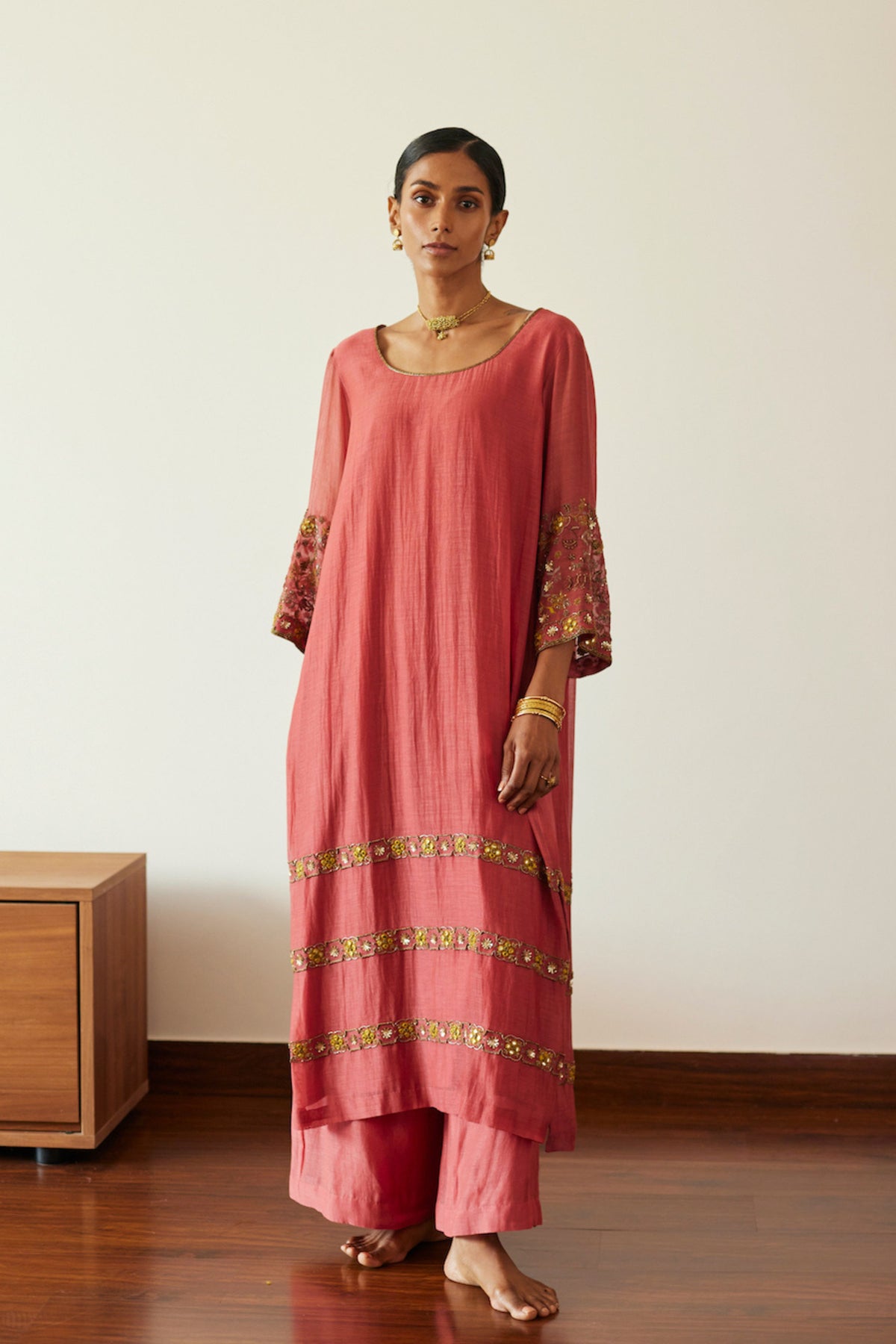 Pink Rekha Kurta Set