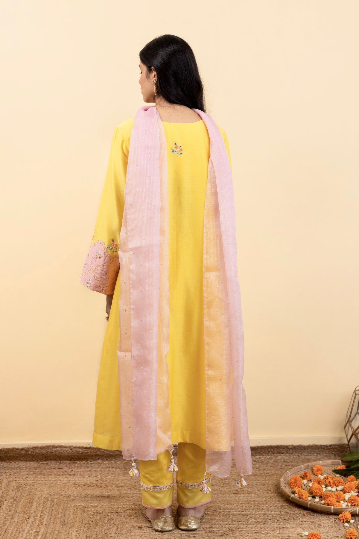 Chanderi Kira Kurta Set