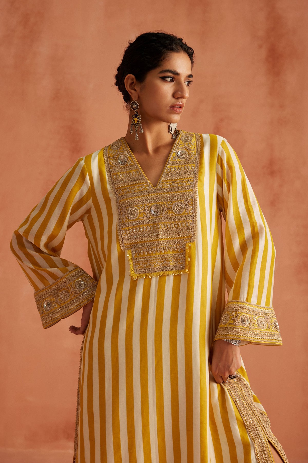 Long Kaftan Gota Dress