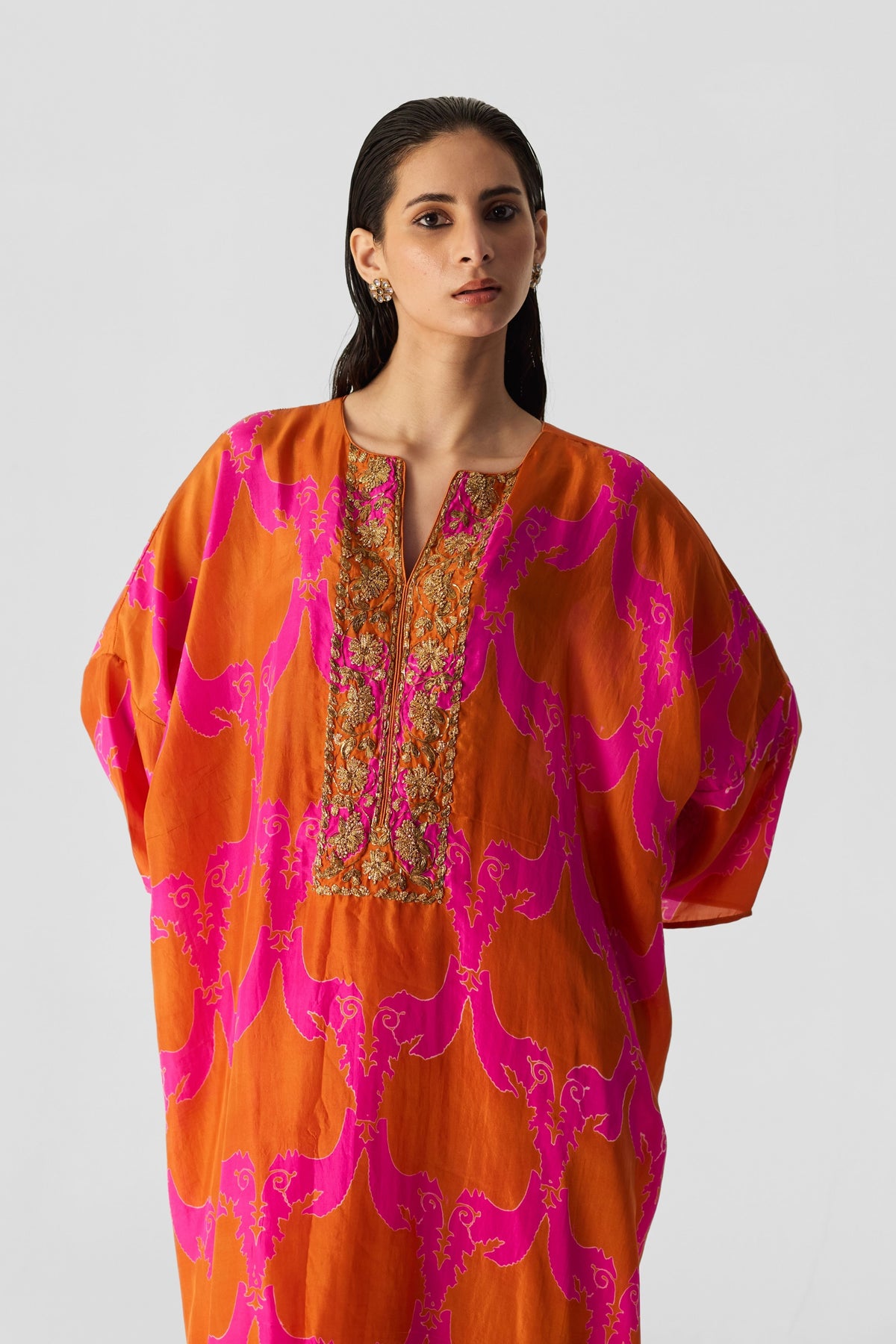 Zuzi Orange Kaftan Set