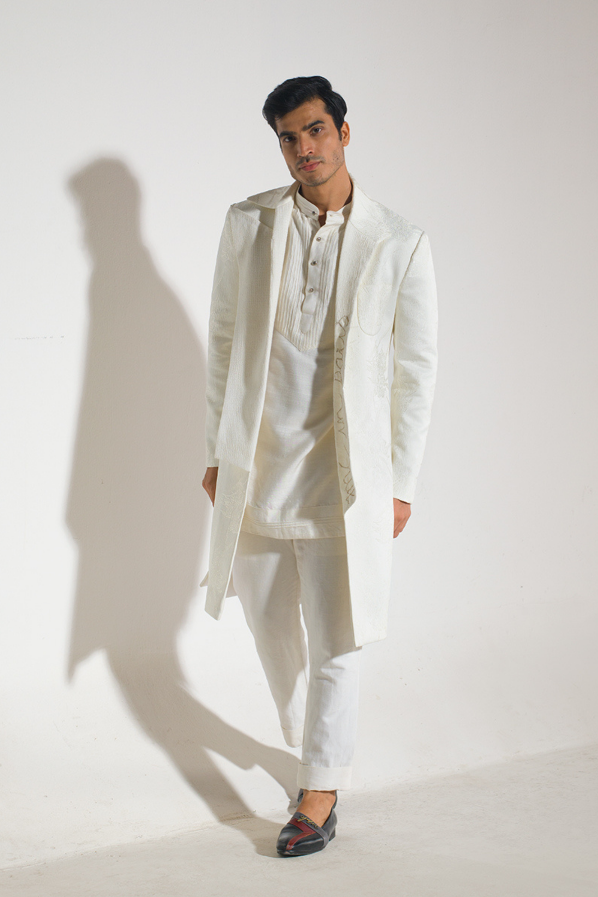 Ivory Textured Overcoat