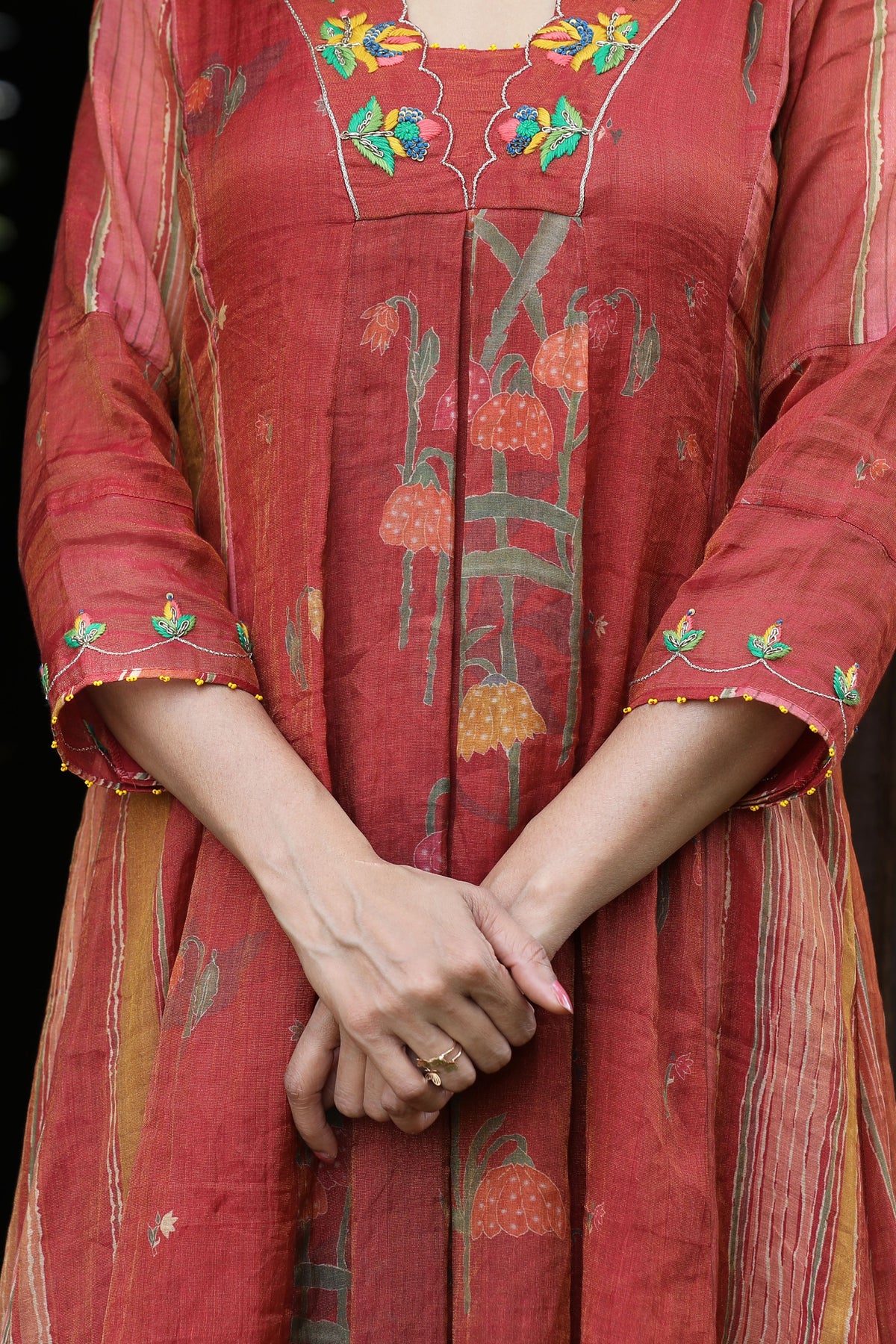 Red Kurta Set