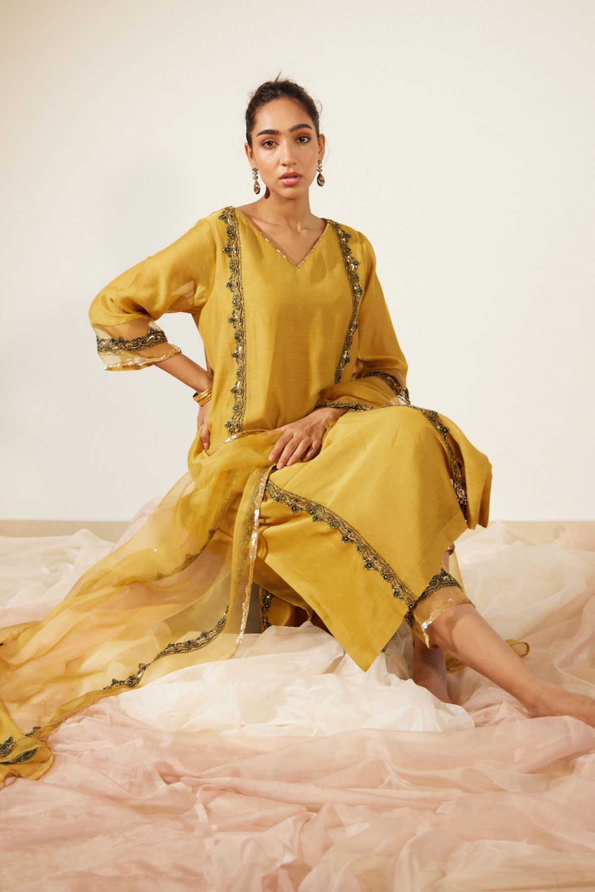 Yellow Abir Kurta