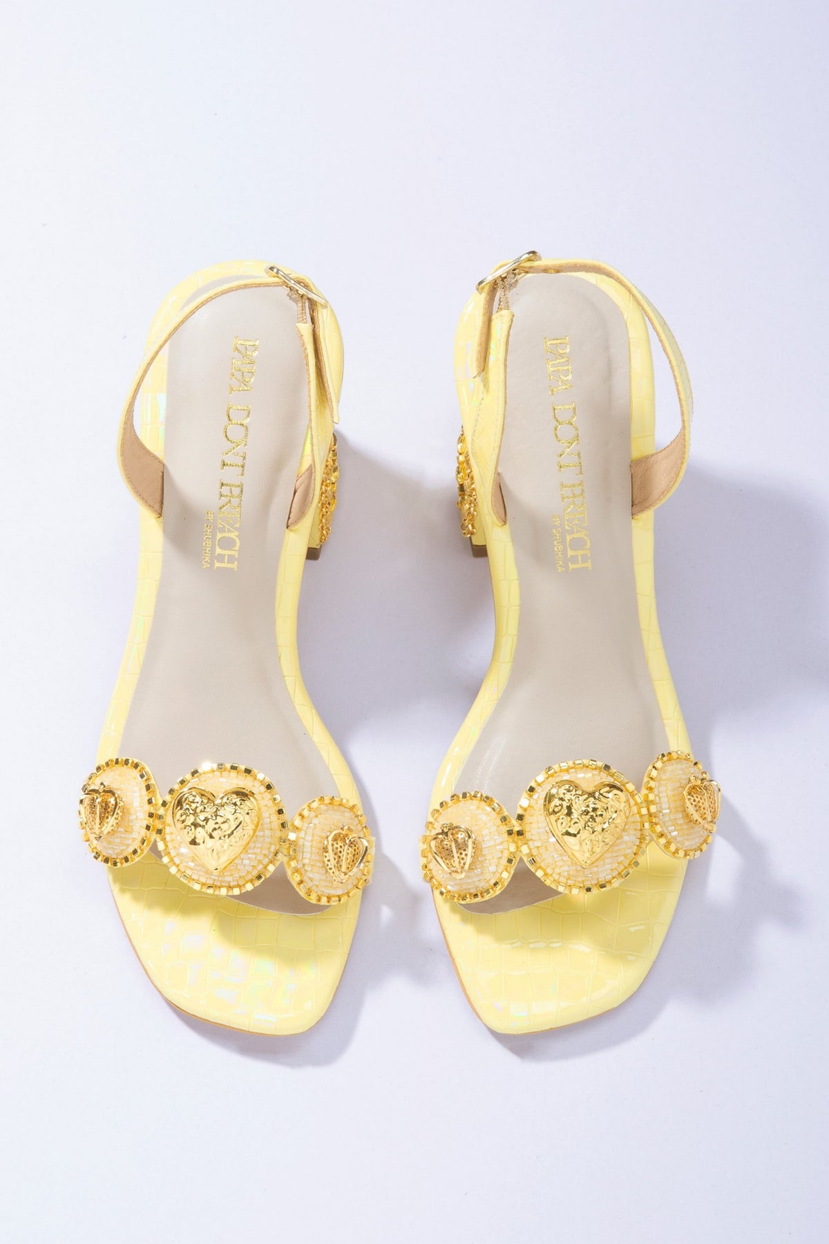 Le Macaron : Lemon Yellow Block Heels