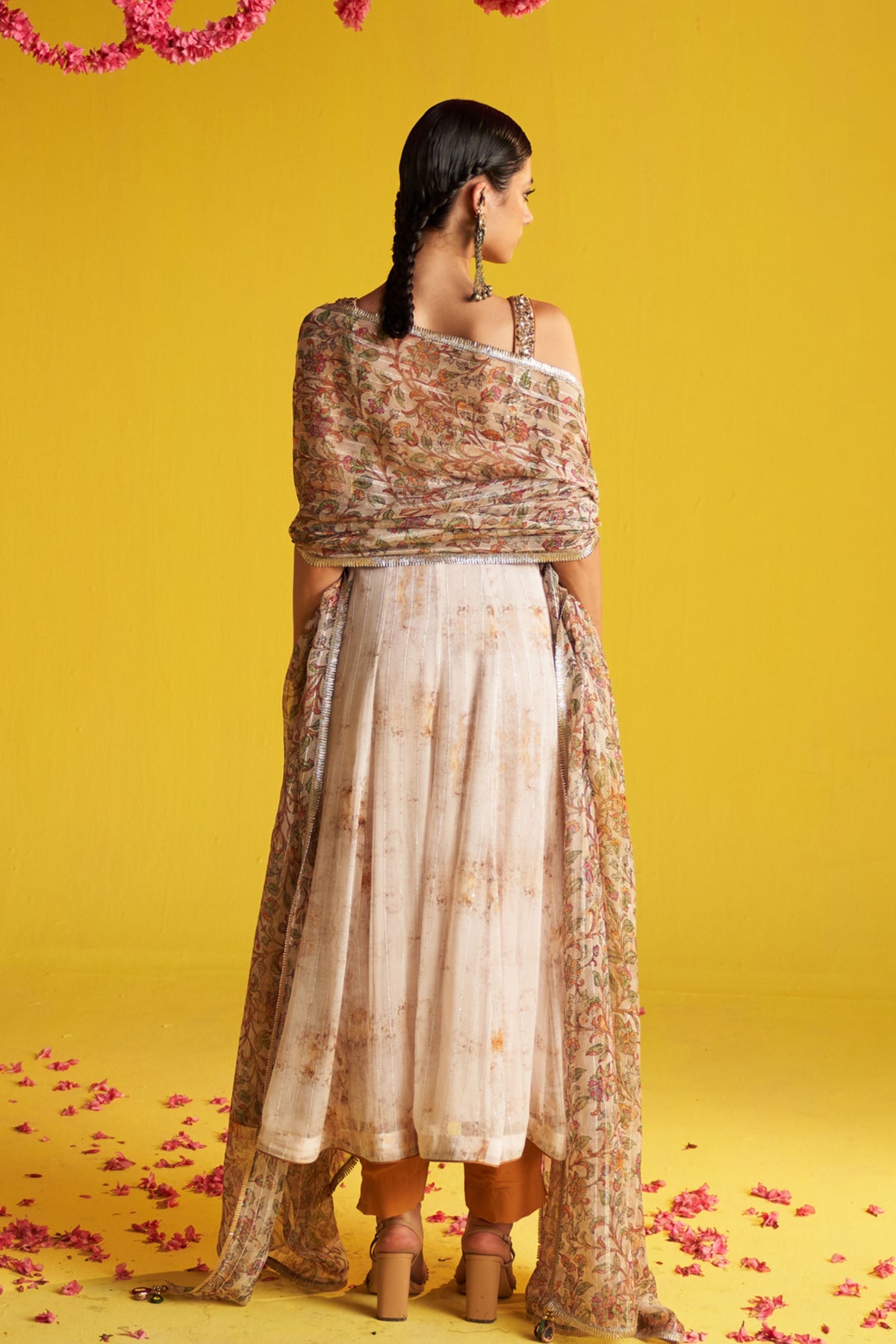 Amita Mustard Anarkali Set