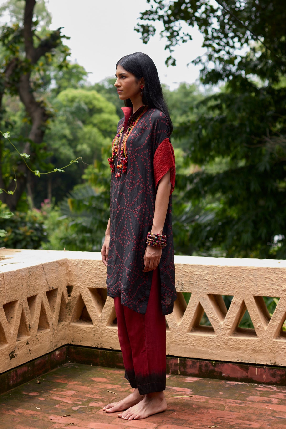 Bandhani Ombre Dyed Tunic Set.