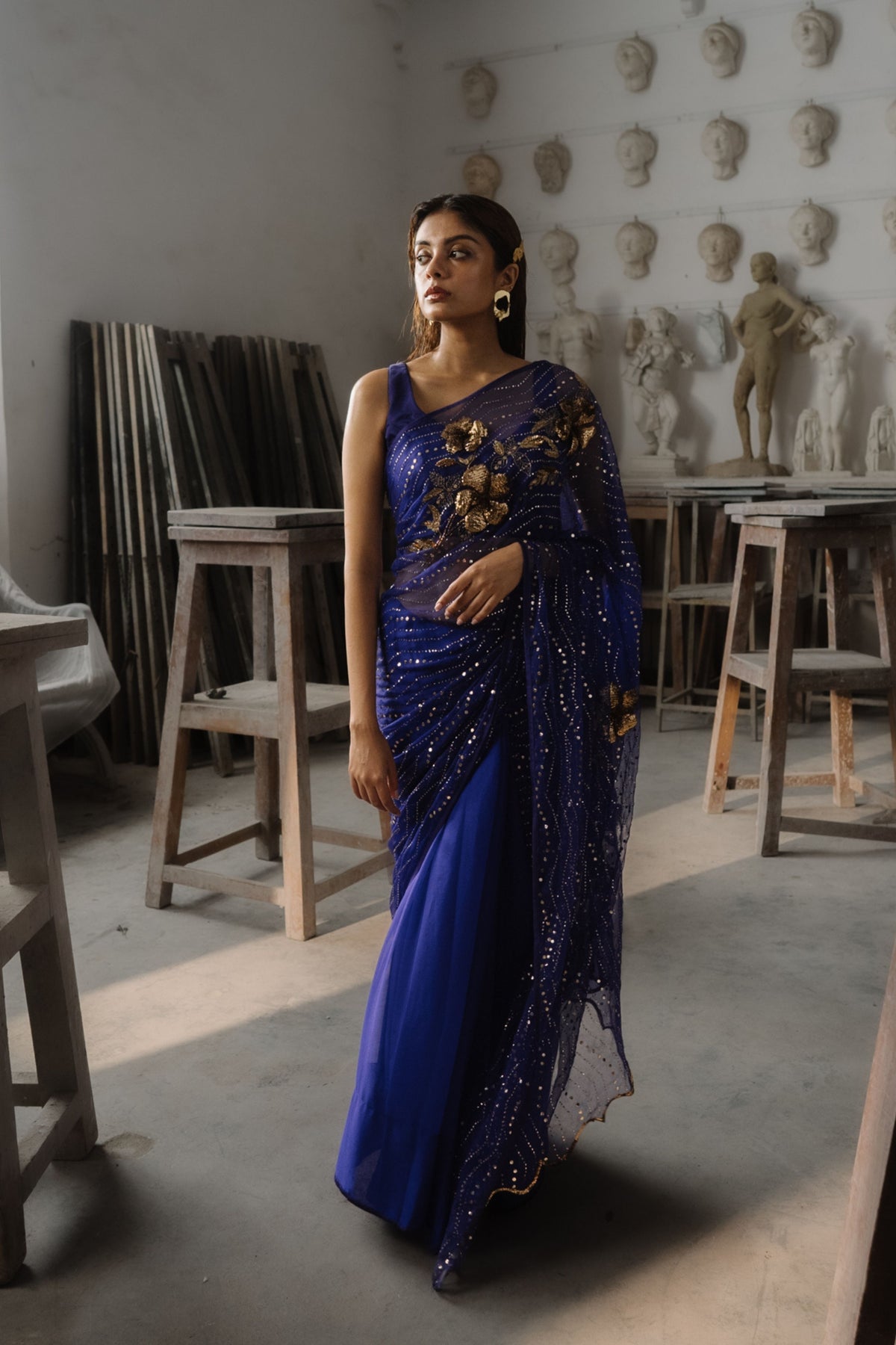 Golden Vile Saree