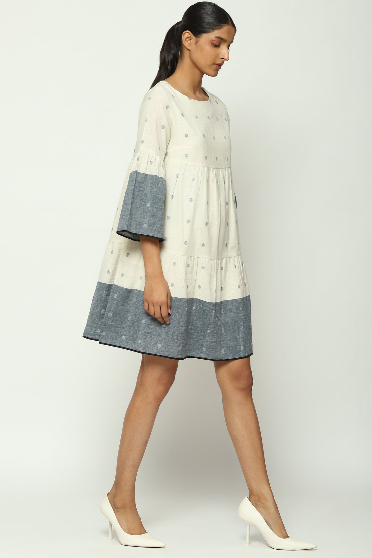 Border Jamdani Dots Dress