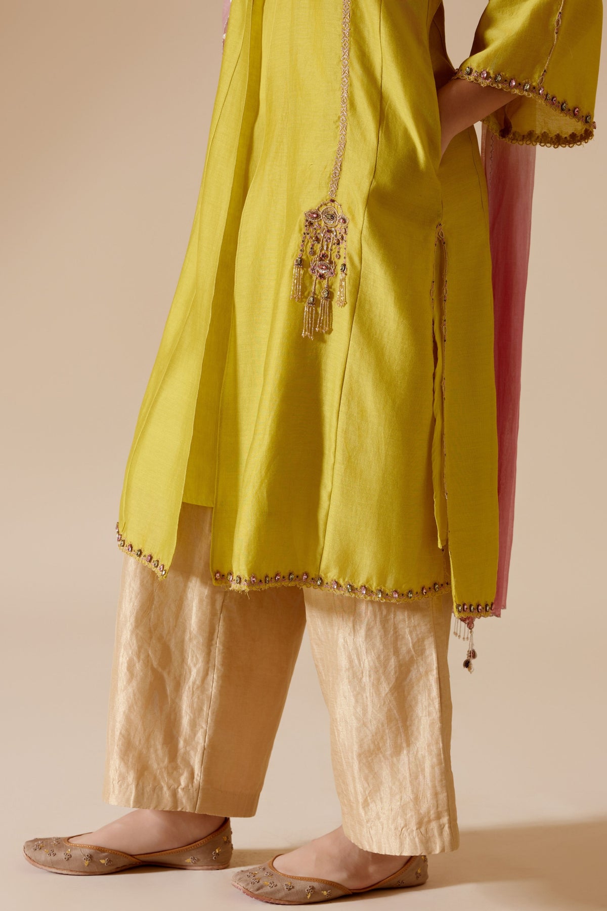 Ambreen Yellow Kurta Set