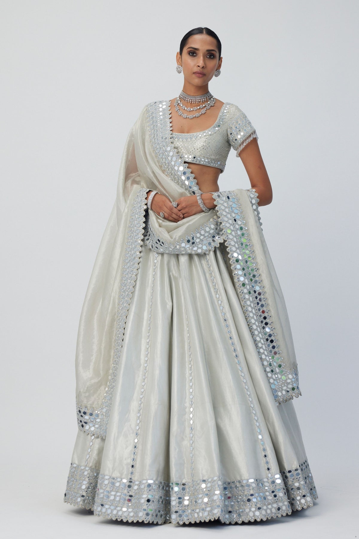 Silver Shimmer Lehenga Set