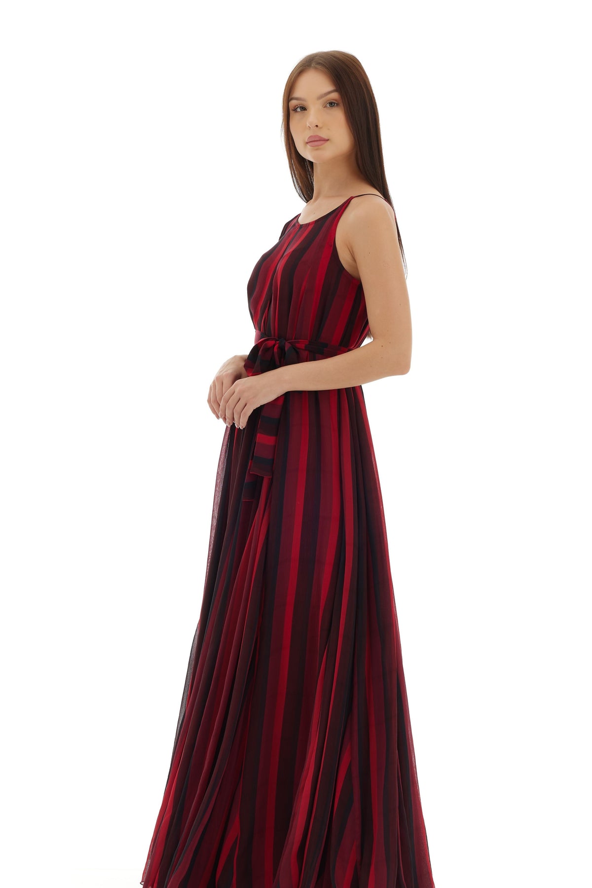 Red and Black Long Dress