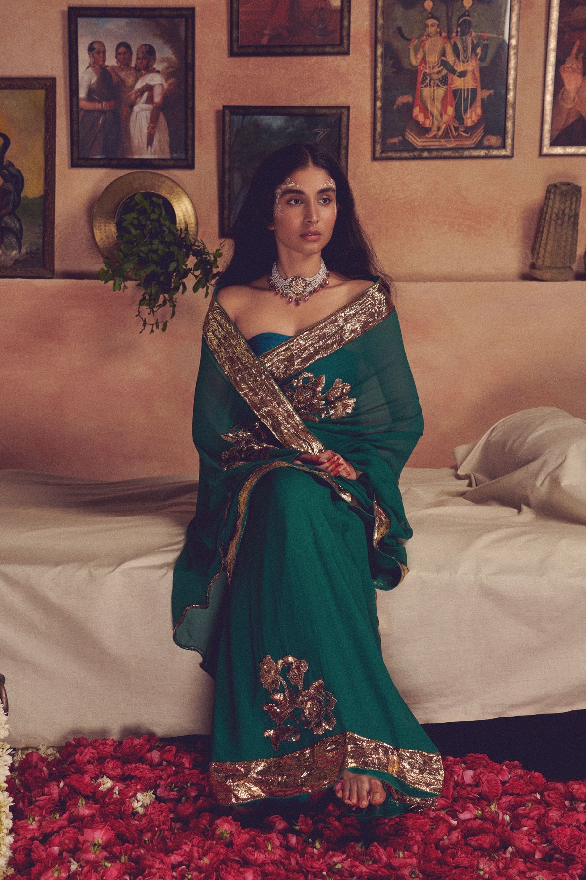 Yajnaseni Emerald Saree