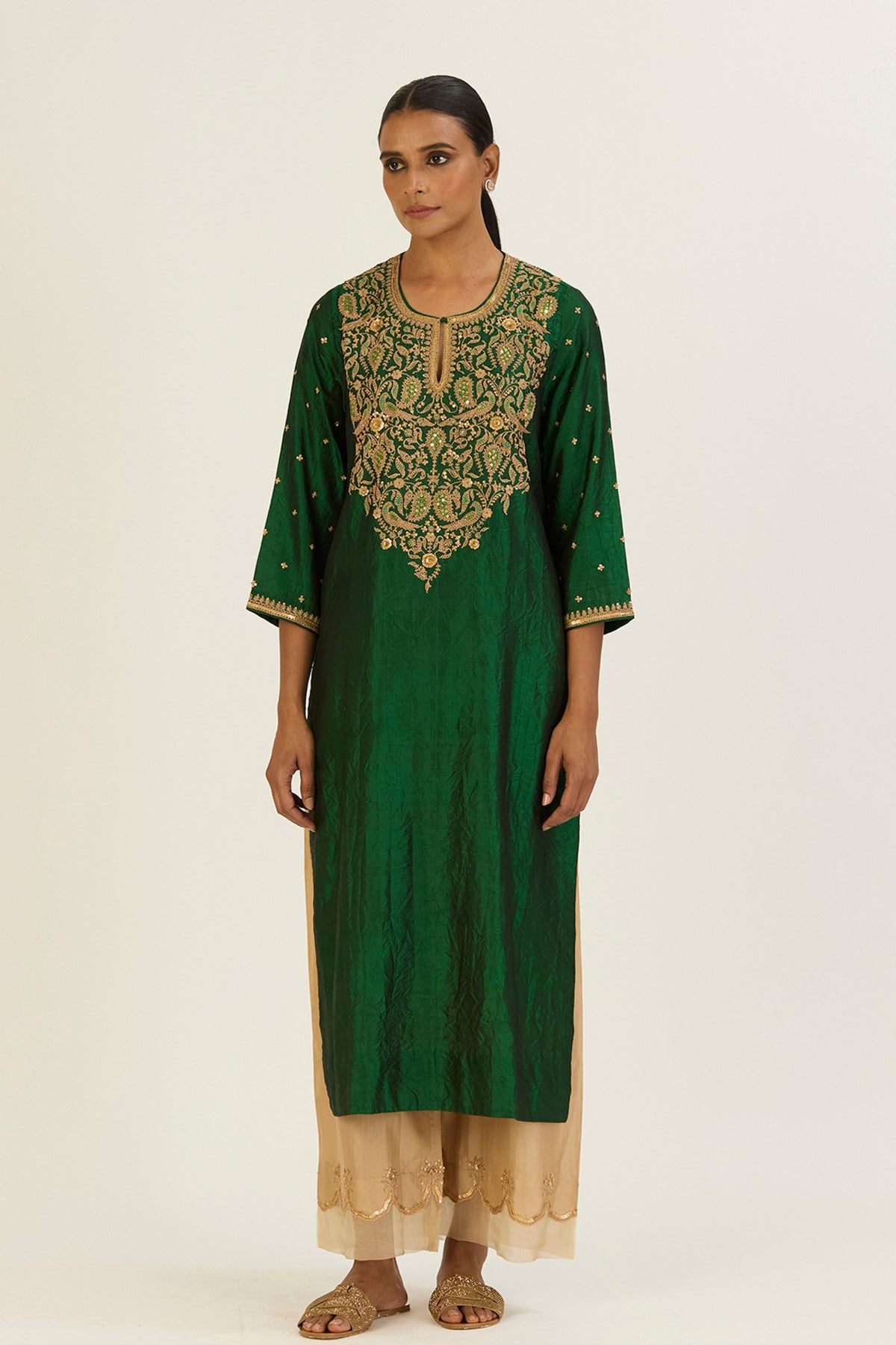 Brinda Green Kurta &amp; Pants