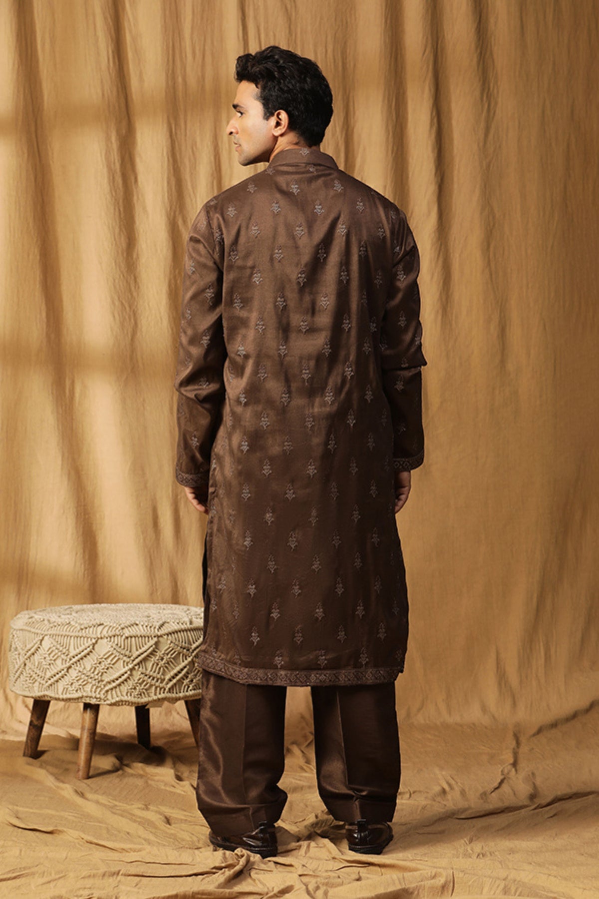 Brown Rooh Embroidery Kurta Set