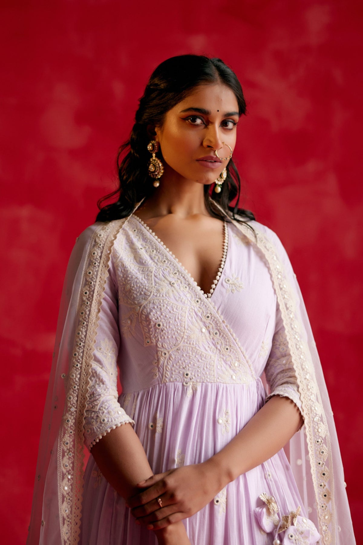 Lavender Ambi Anarkali Set