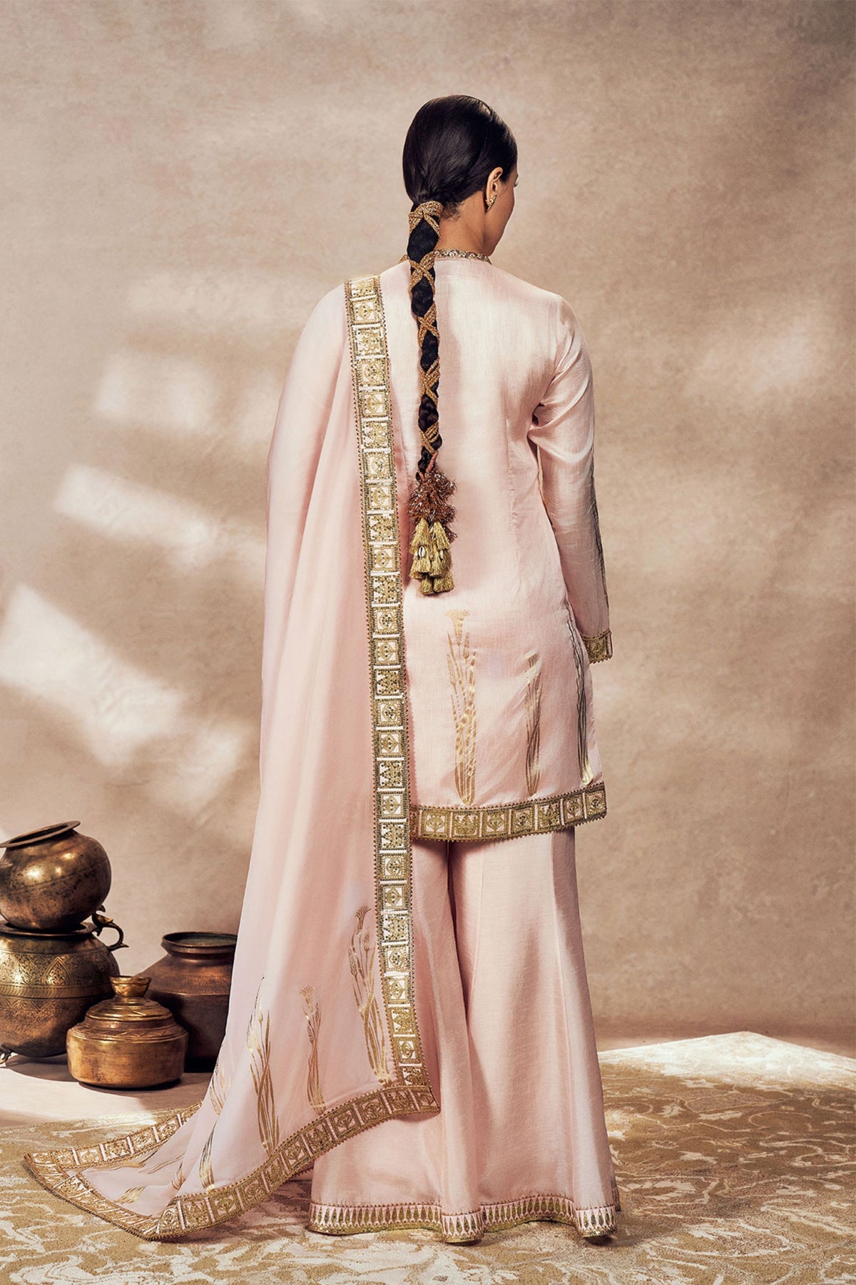 Pink Whispering Lily Sharara Set