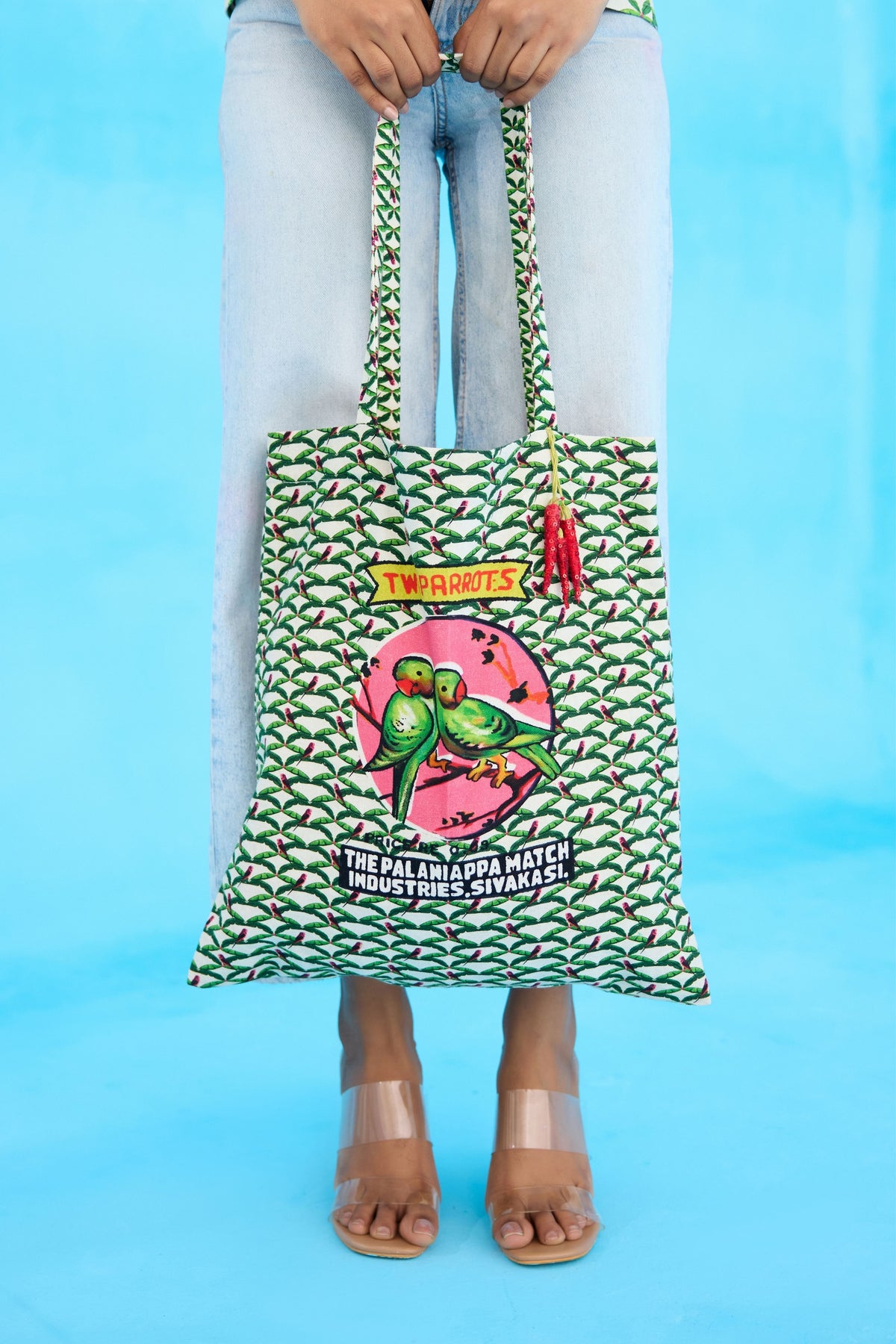 Ivory Parakeet Tote Bag