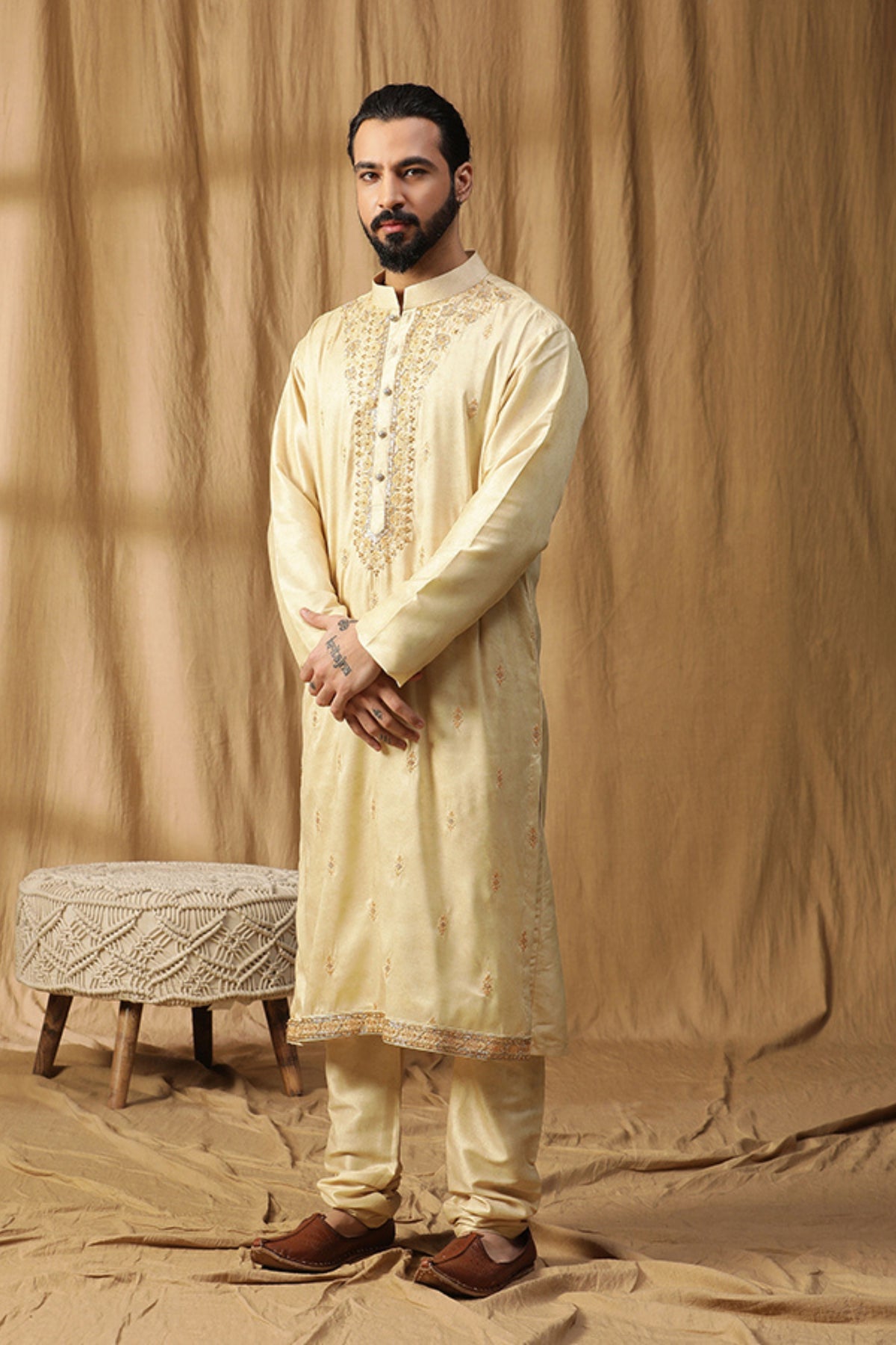 Yellow Rooh Embroidery Kurta Set