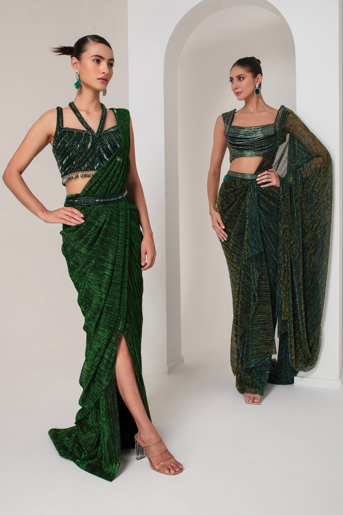 Black Nalki Draped Saree