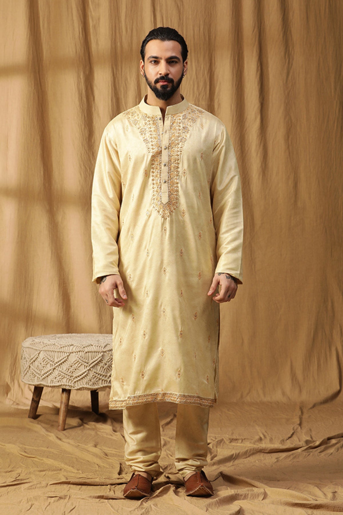 Yellow Rooh Embroidery Kurta Set