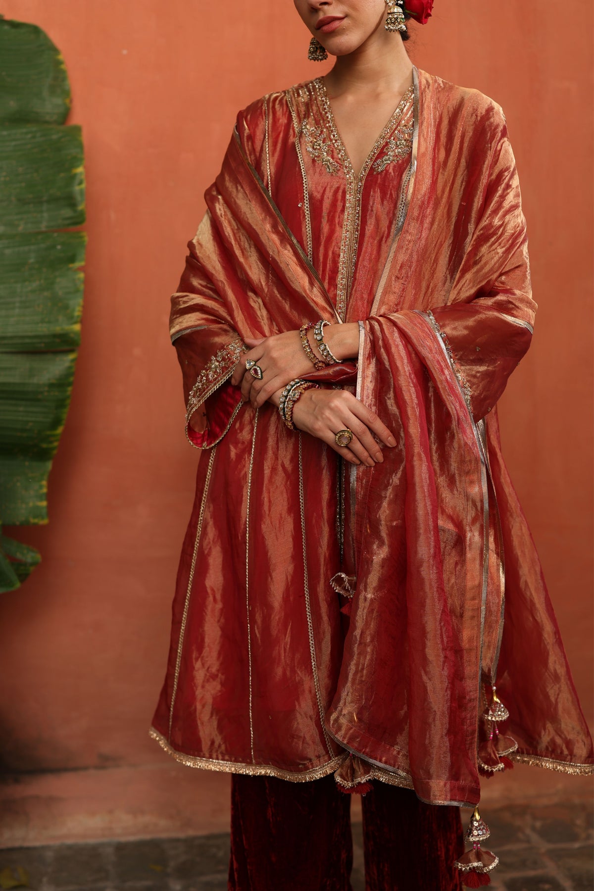 Orange Raya Kurta Set