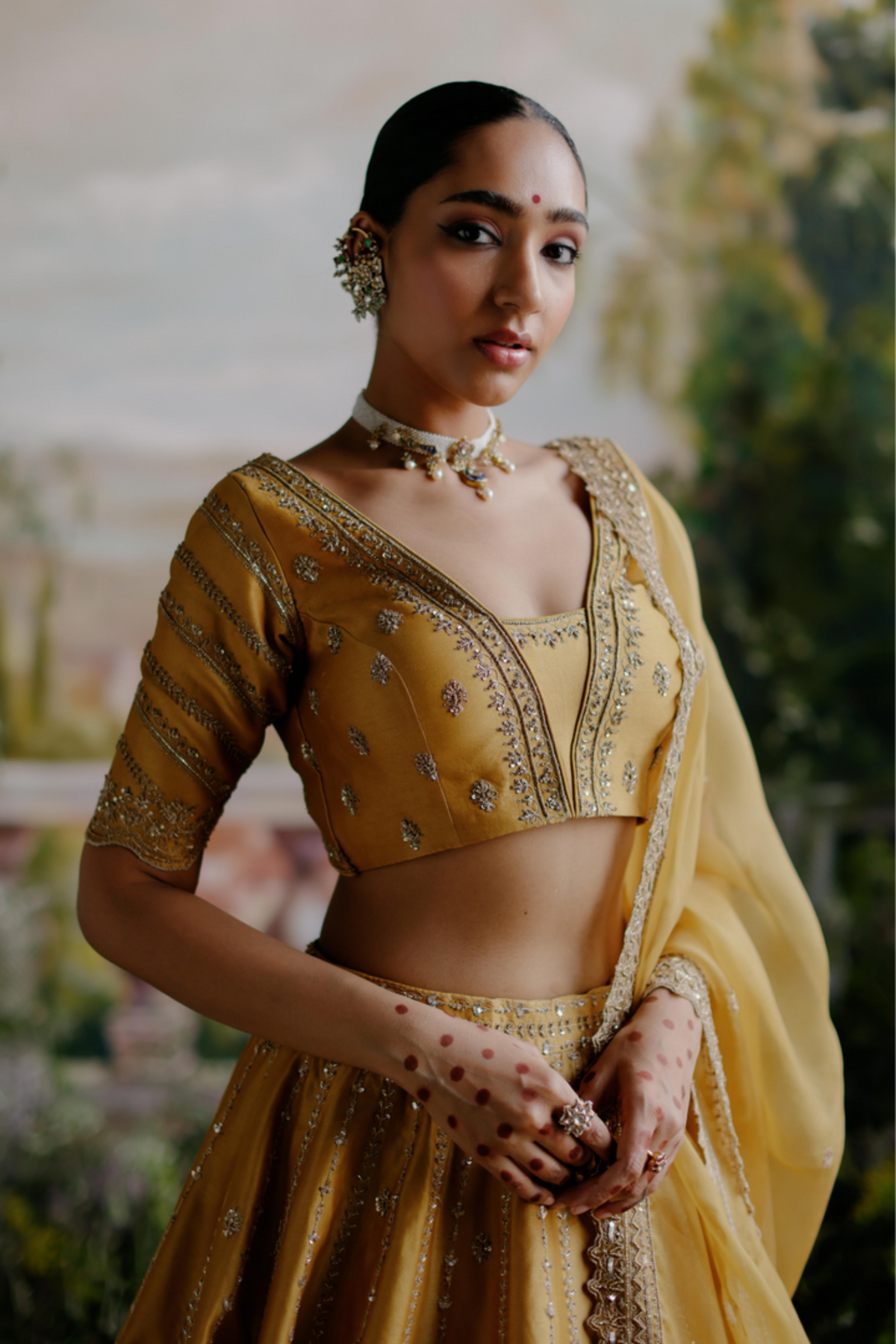 Tuscany Mustard Lehenga Set