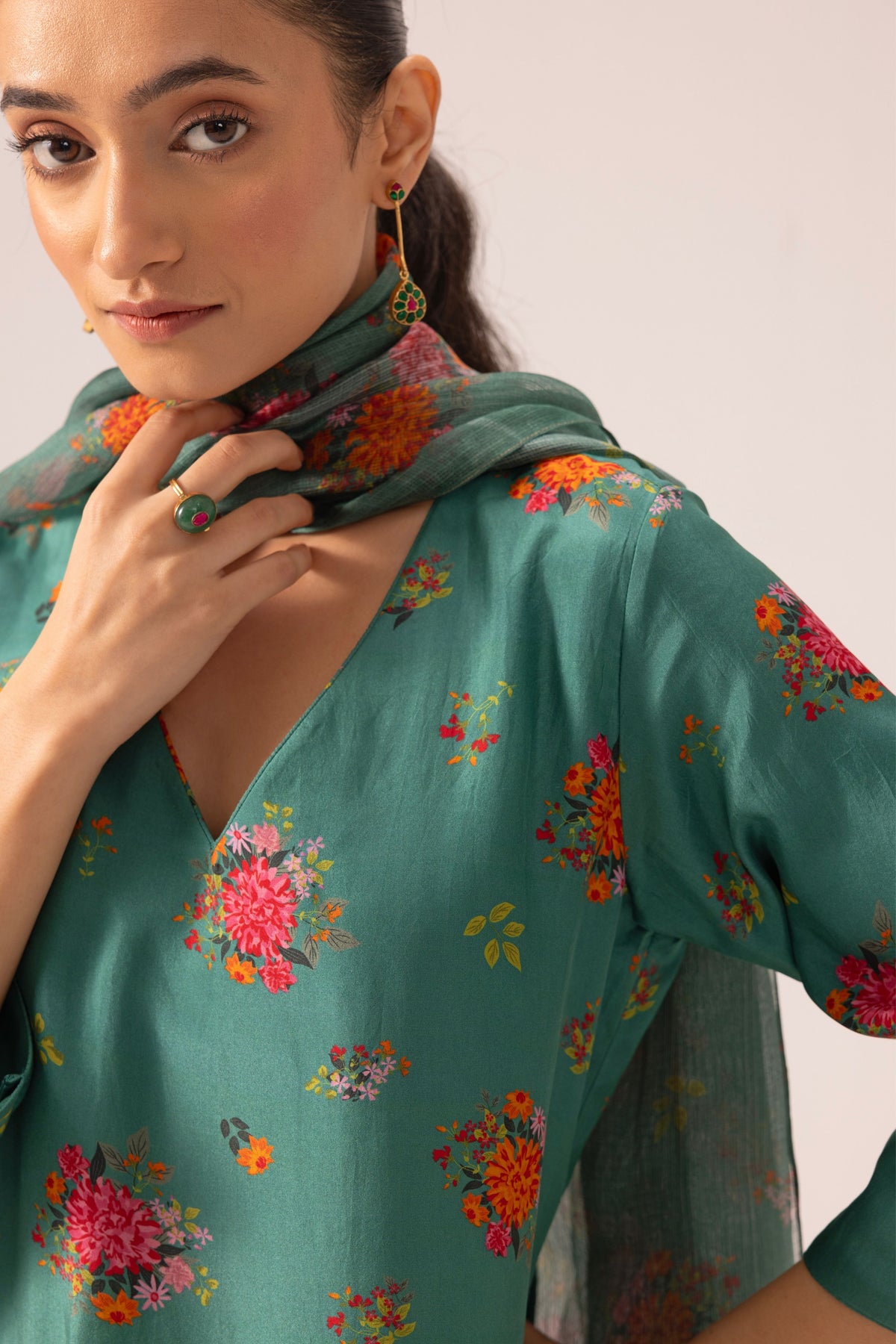 Amelia Green Kurta Set