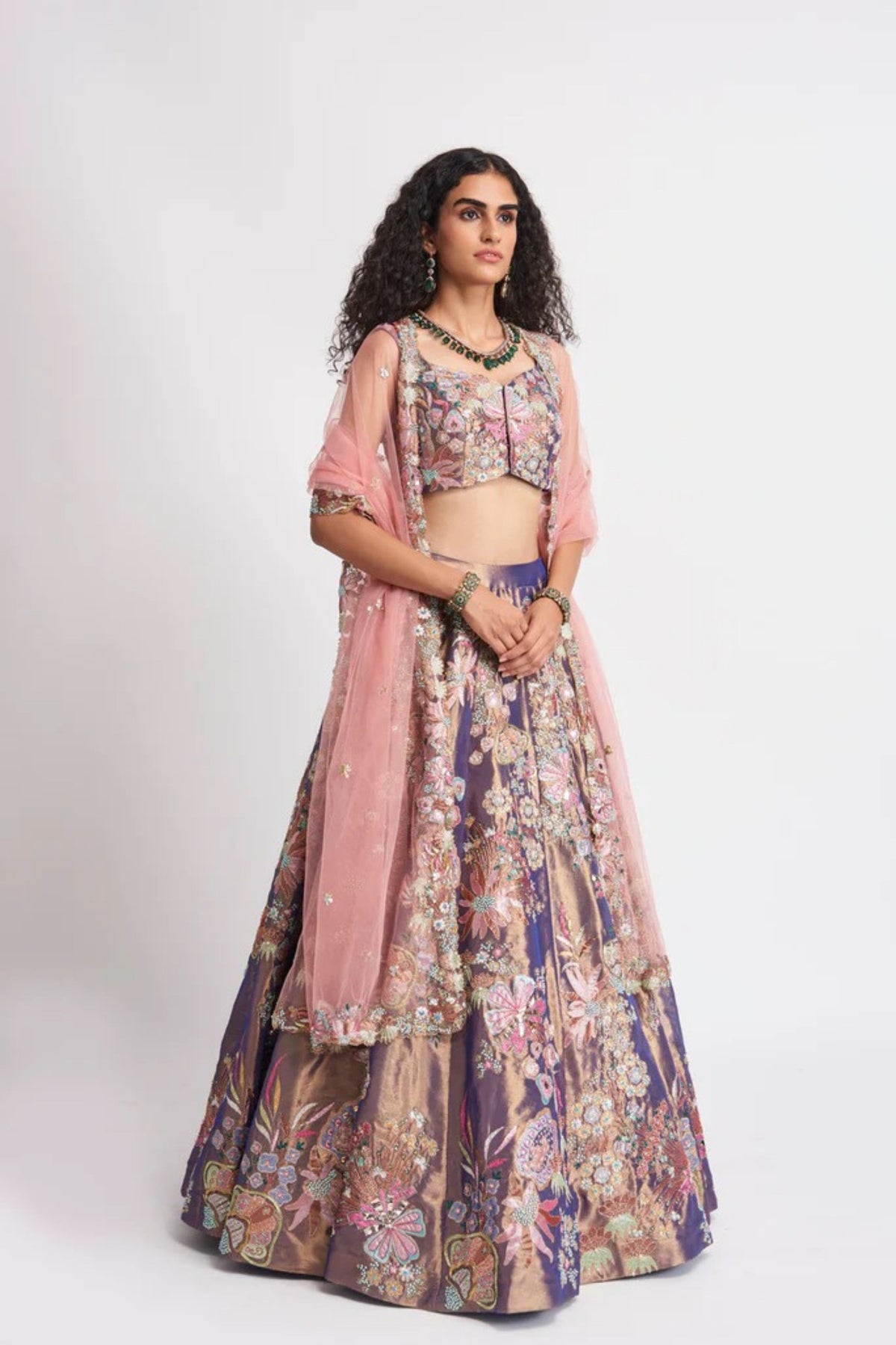 Plum Zahra Lehenga