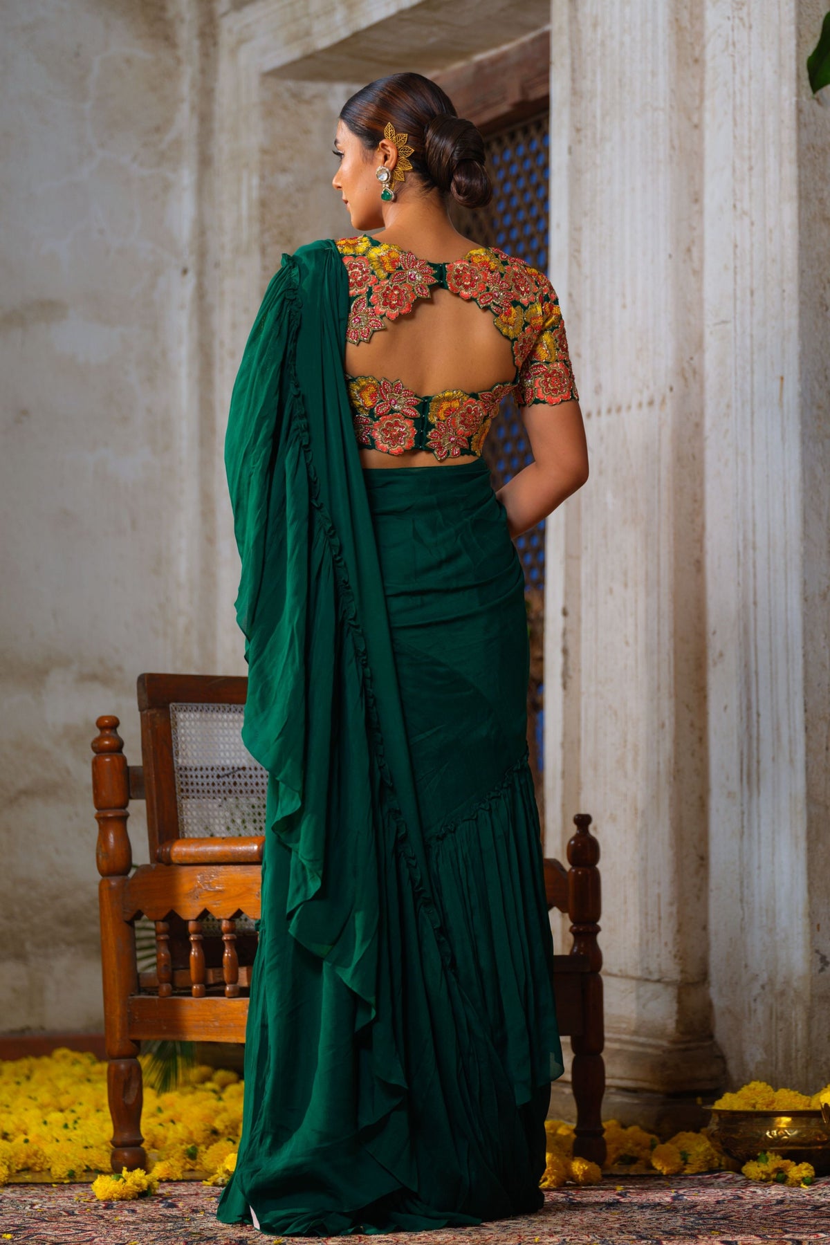 Swara Heera Draped Saree Set