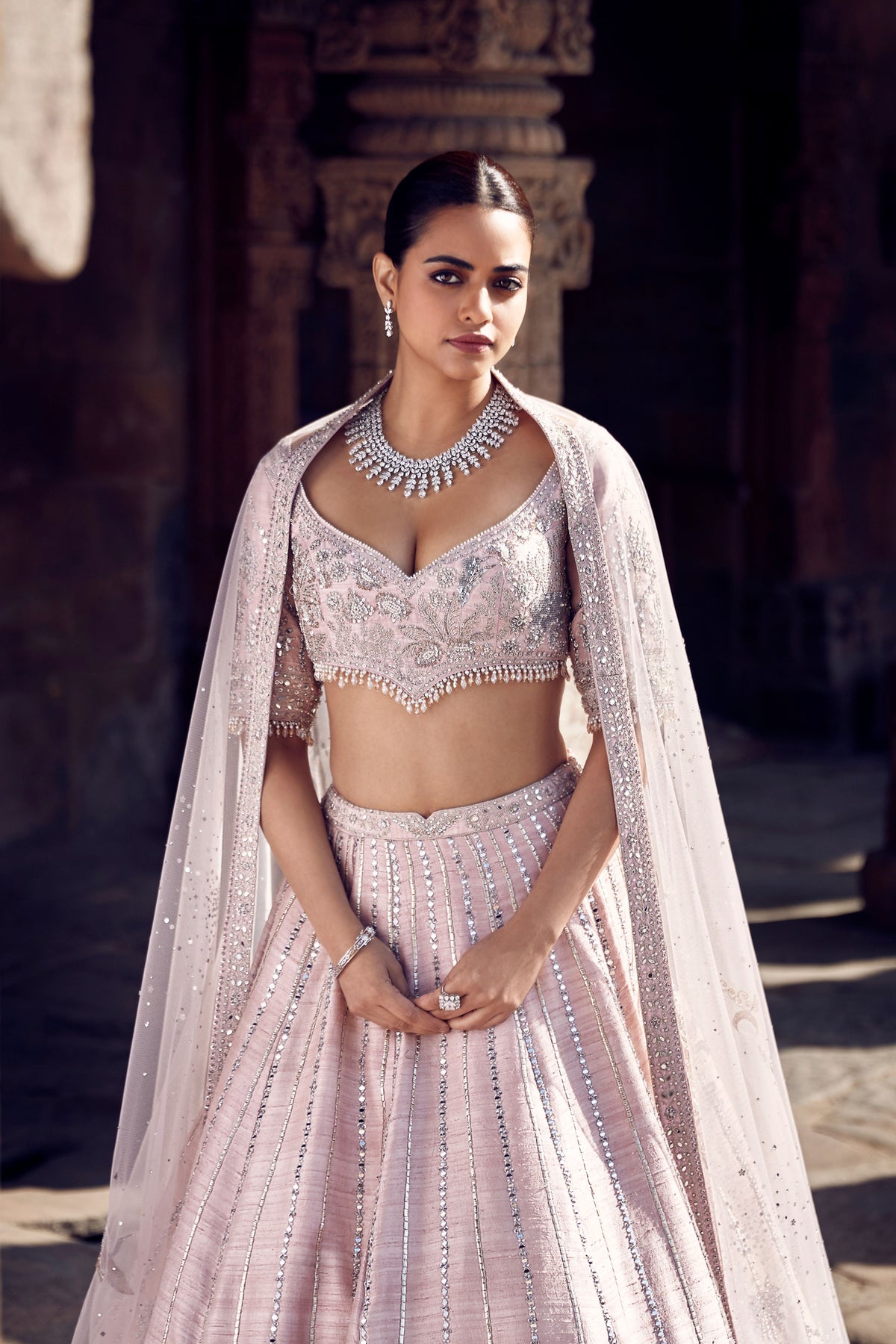 The Blush Tulip Sheesha Gota Lehenga Set