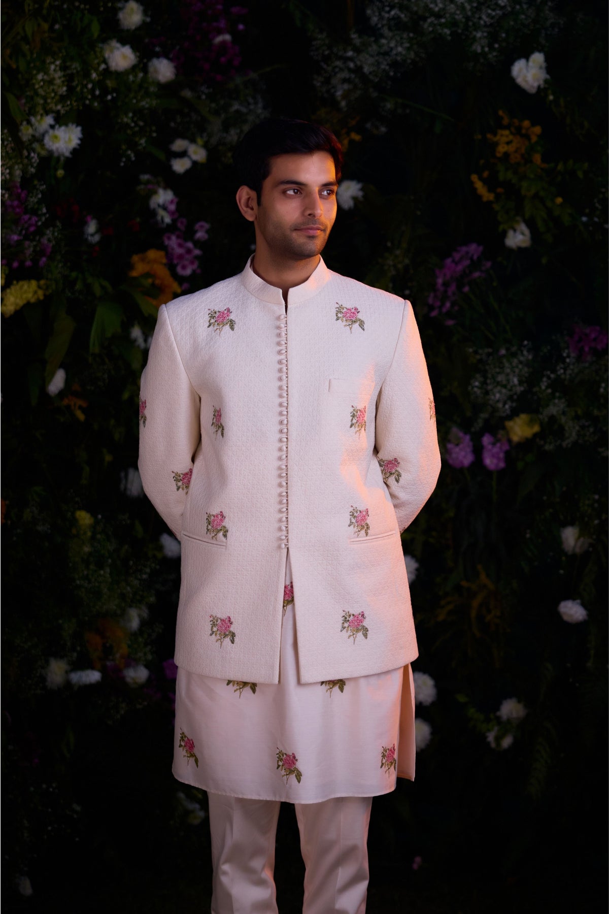 Papyrus White Kurta Set With Jacket