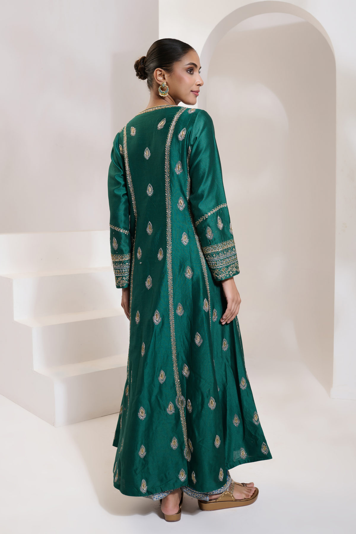 Afsana Anarkali Set Green