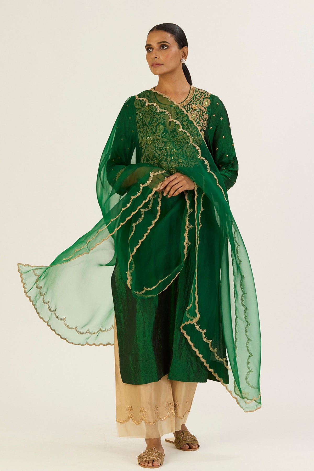 Brinda Green Kurta &amp; Pants