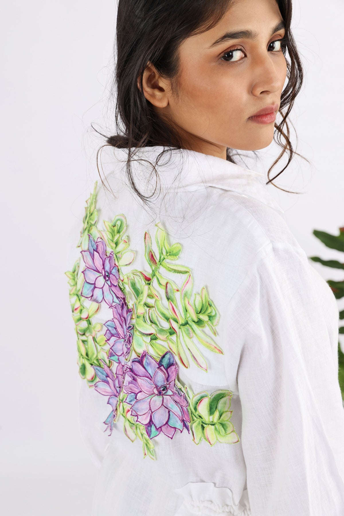 Succulent White Senecio Shirt