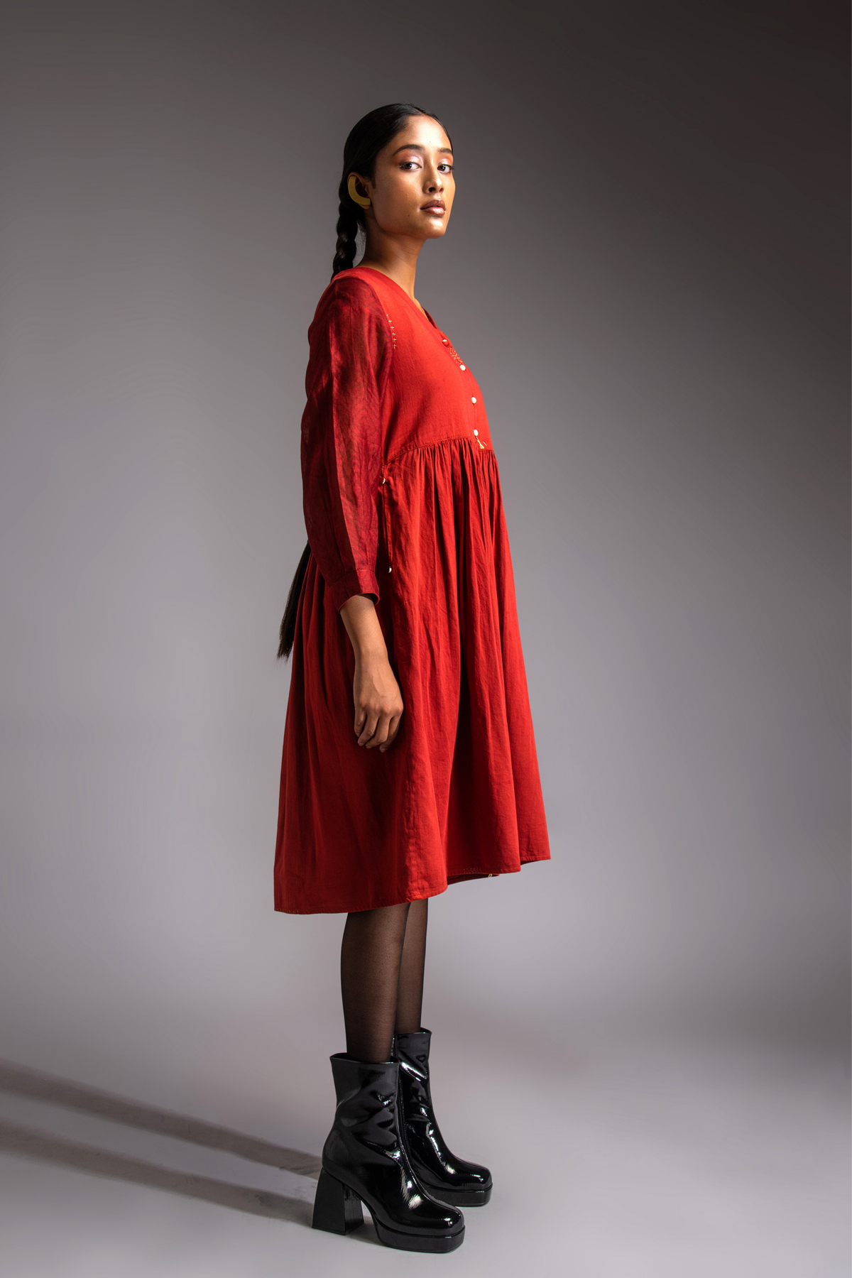 Nomad  Midi Dress Crimson