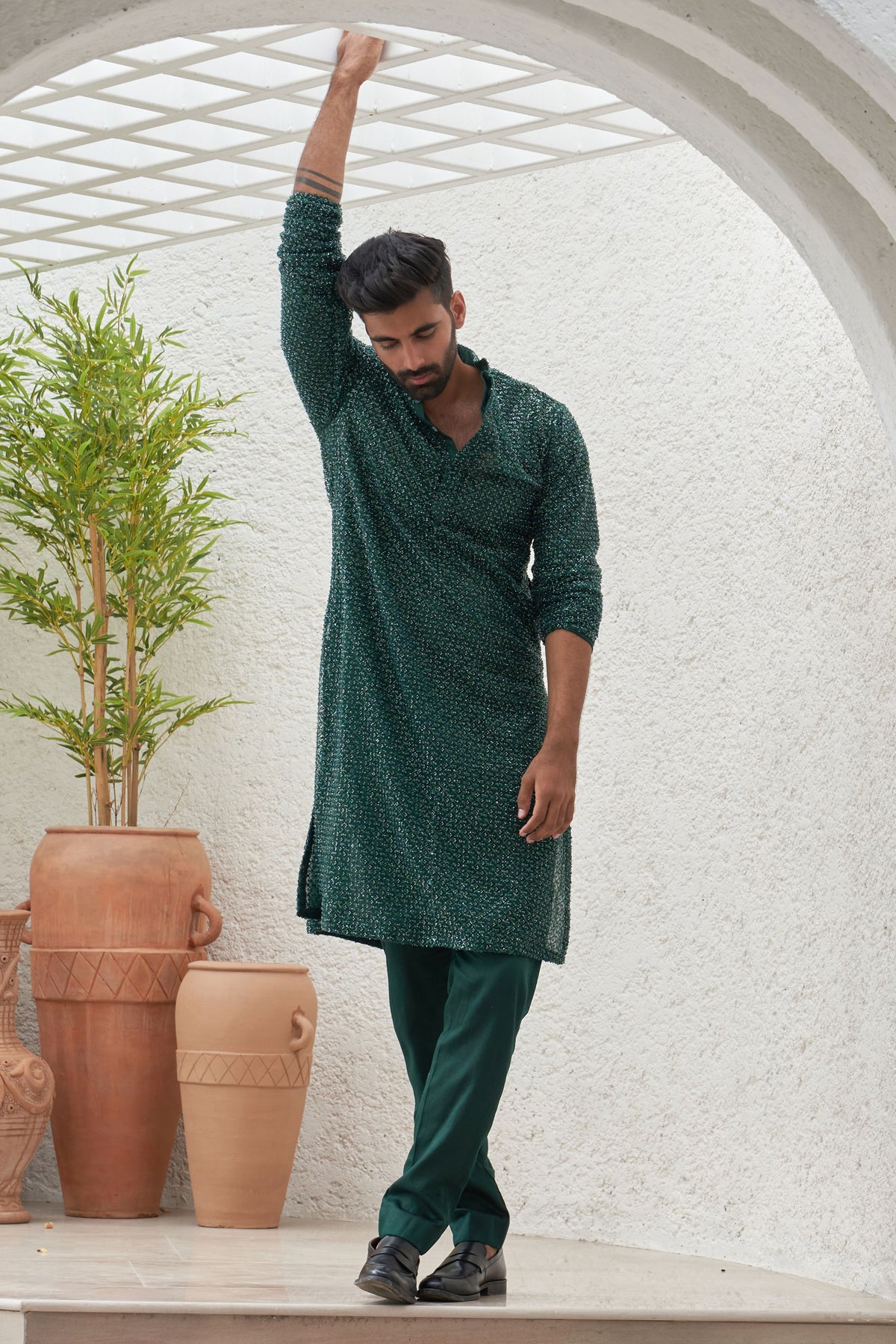 Embroidered Kurta Set With Pants