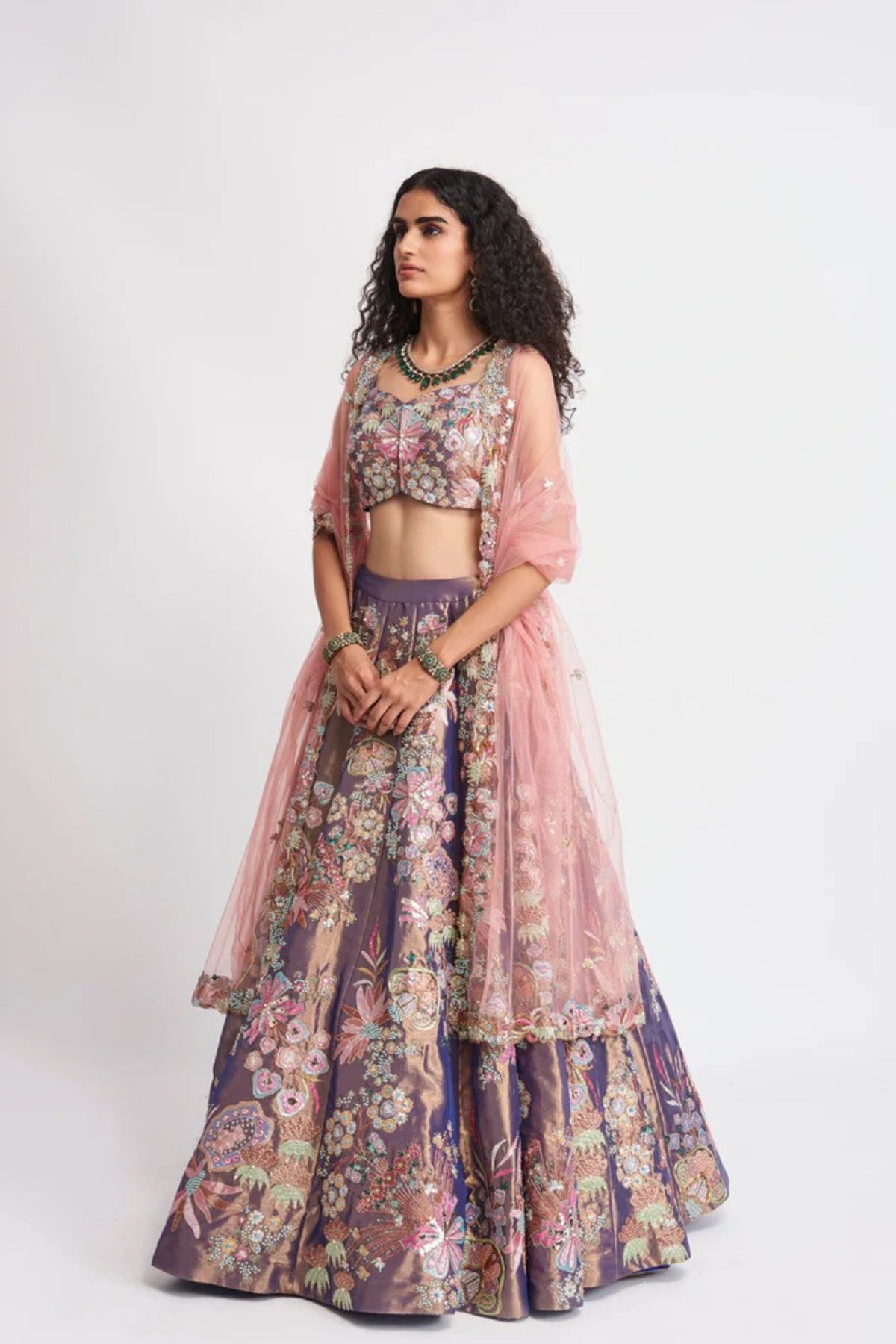 Plum Zahra Lehenga