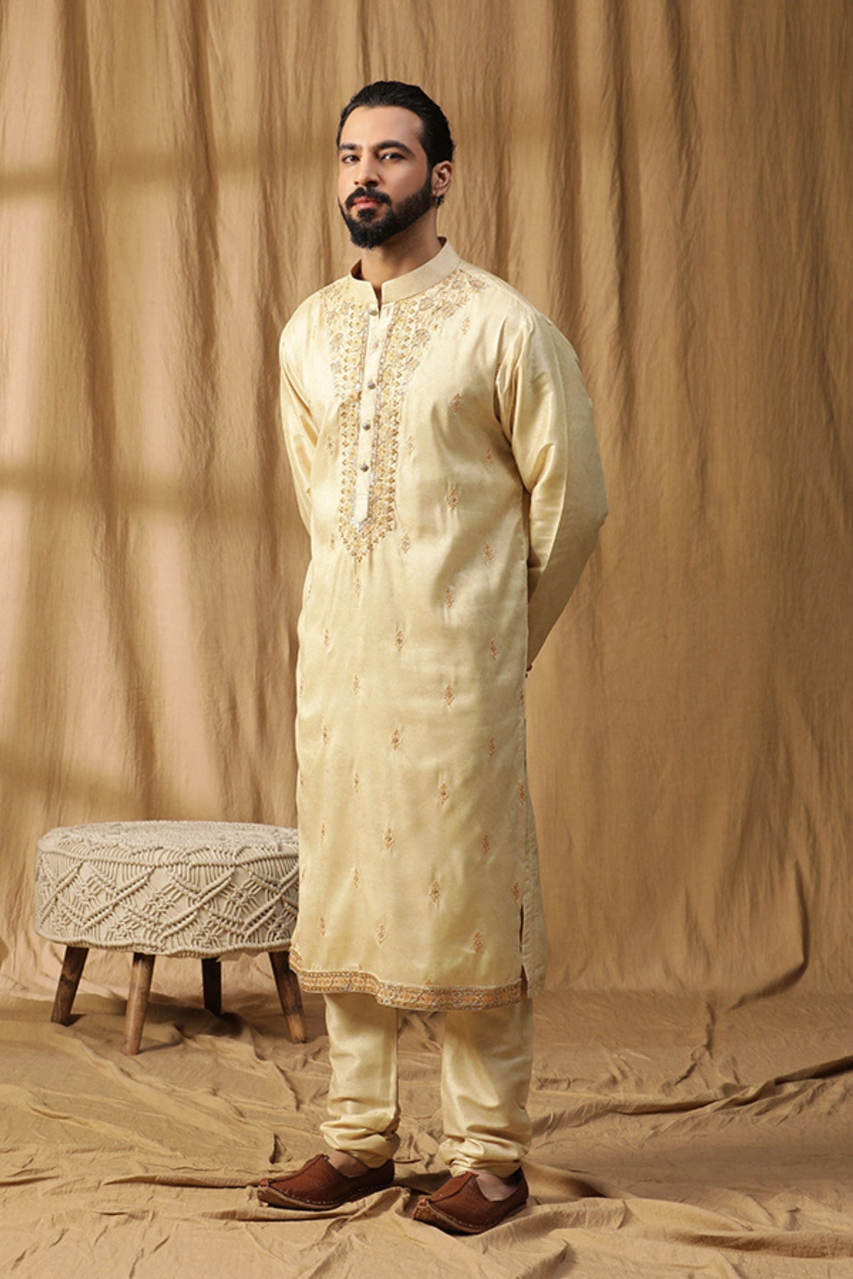 Yellow Rooh Embroidery Kurta Set