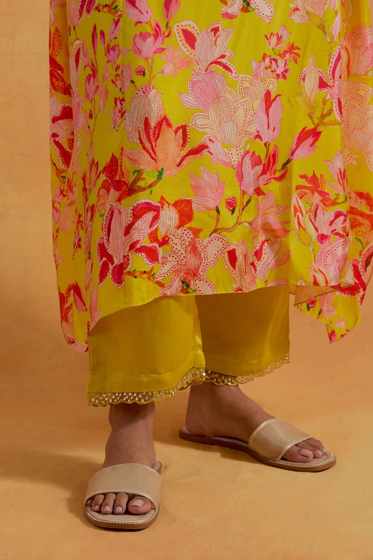 Mango Silk Kurta Set