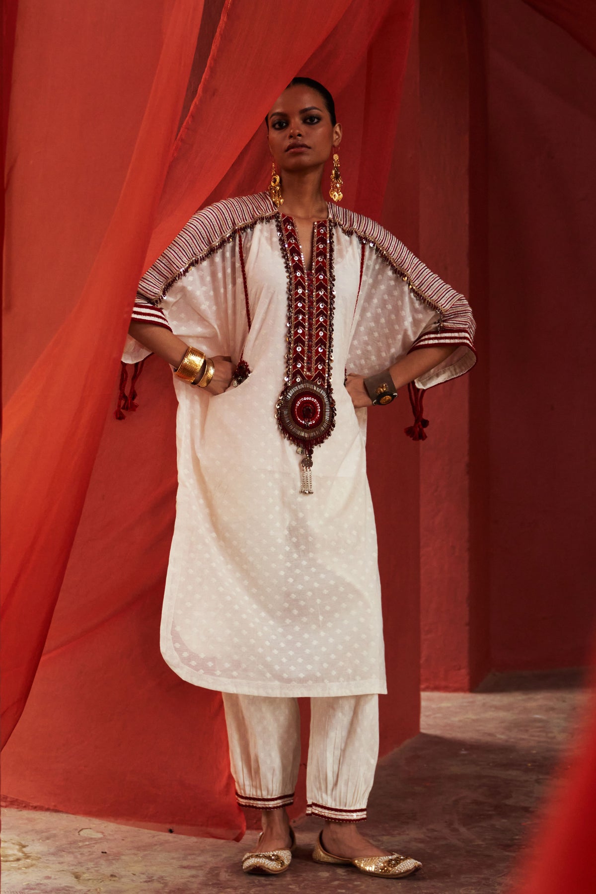 Ivory Kaftan Set