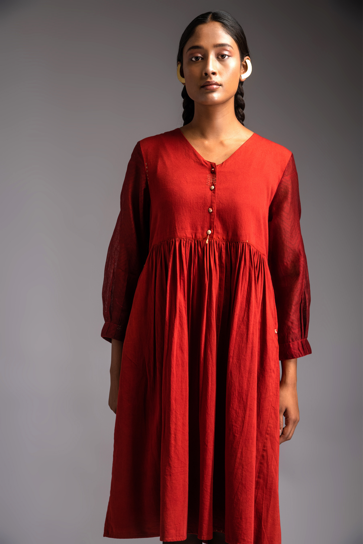 Nomad  Midi Dress Crimson