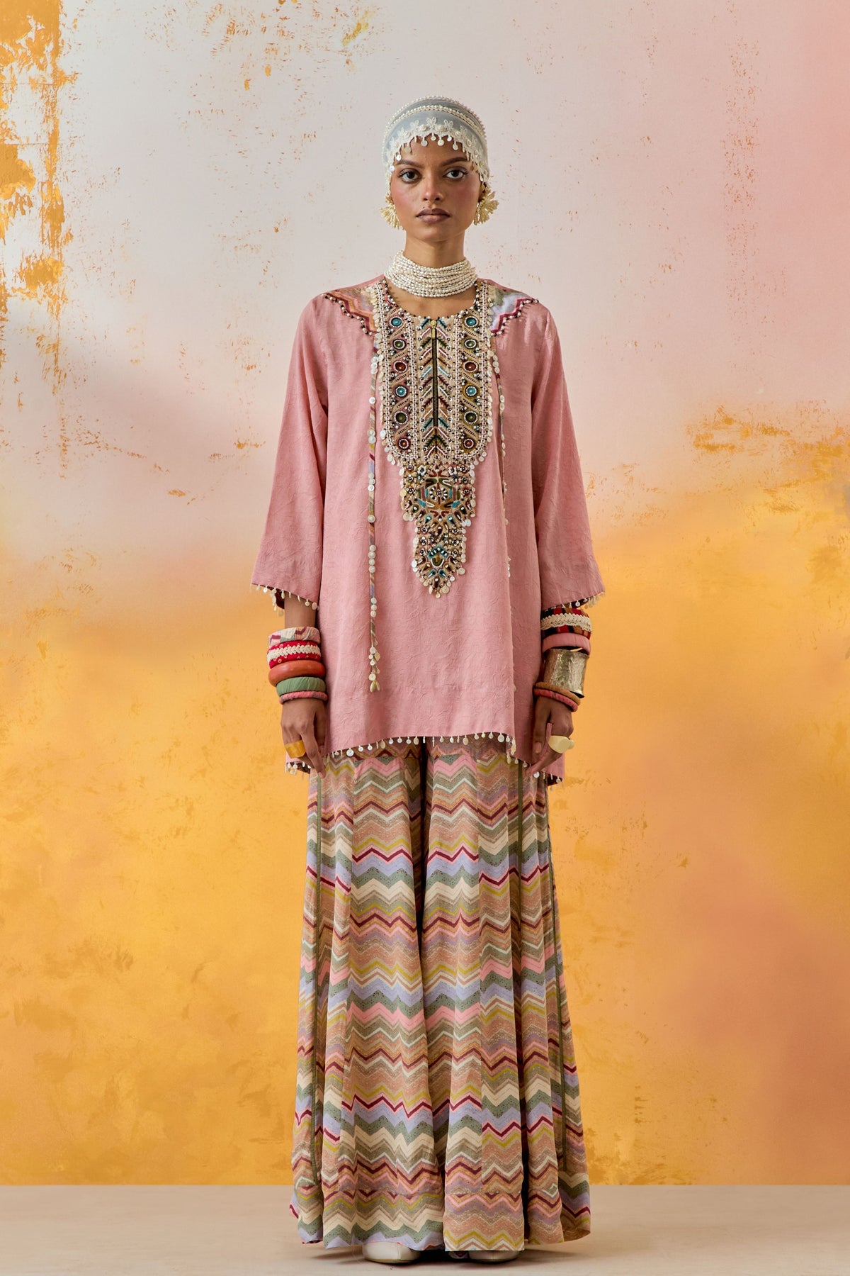 Mitra Short Kurta and Sharara