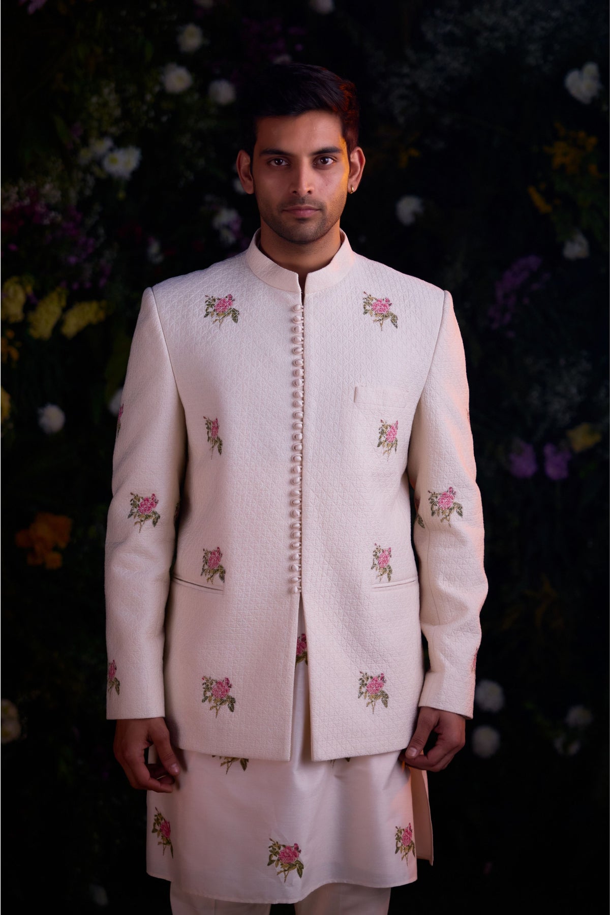 Papyrus White Kurta Set With Jacket