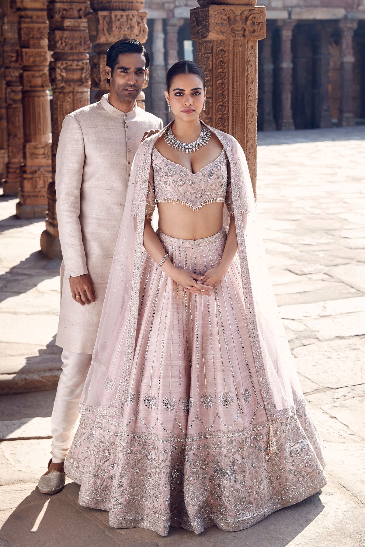 The Blush Tulip Sheesha Gota Lehenga Set