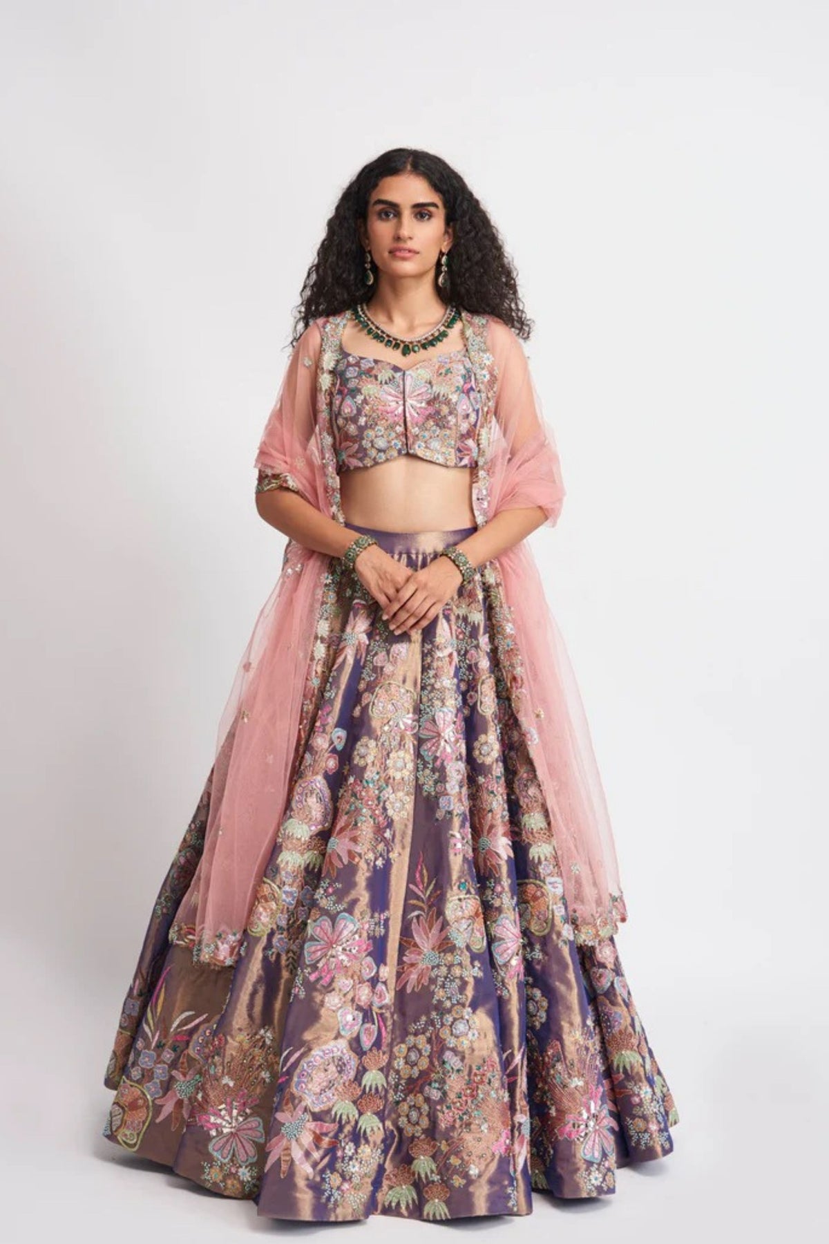 Plum Zahra Lehenga