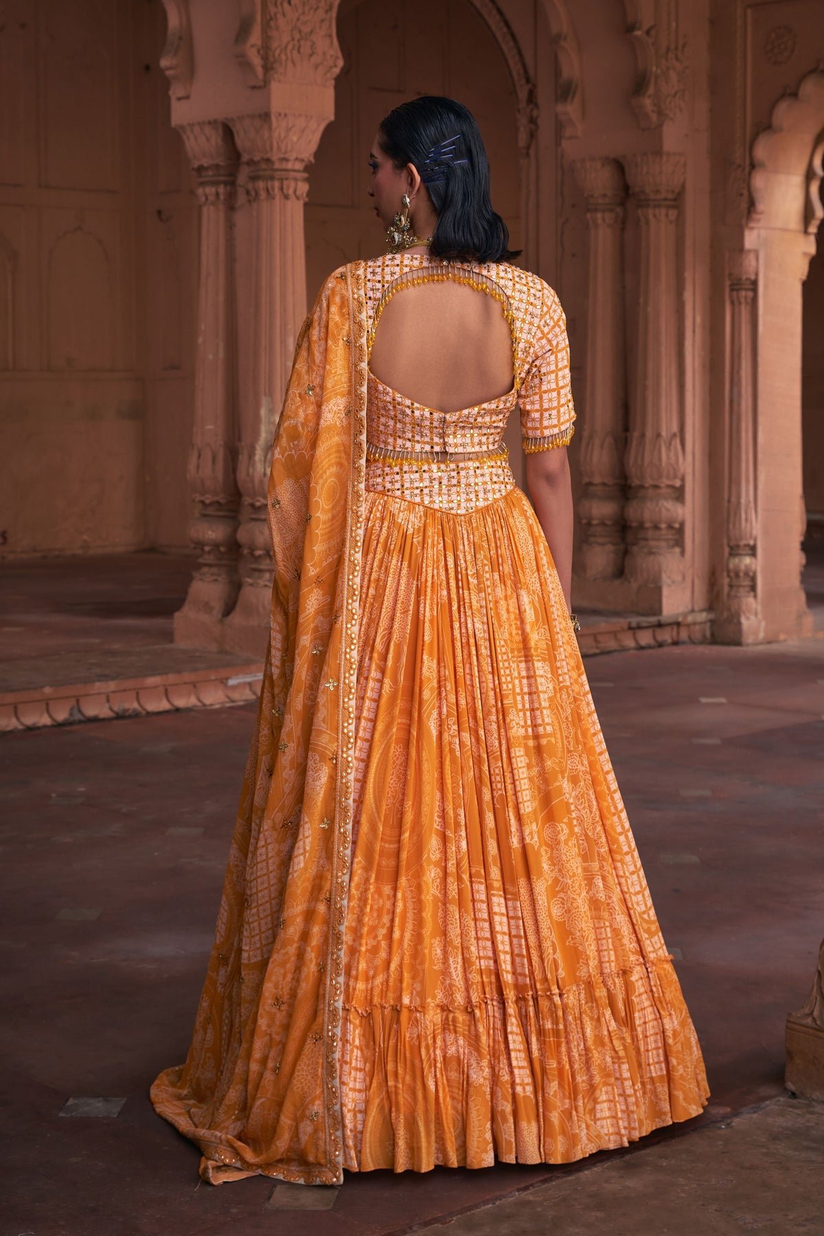 Mustard Lehenga Set