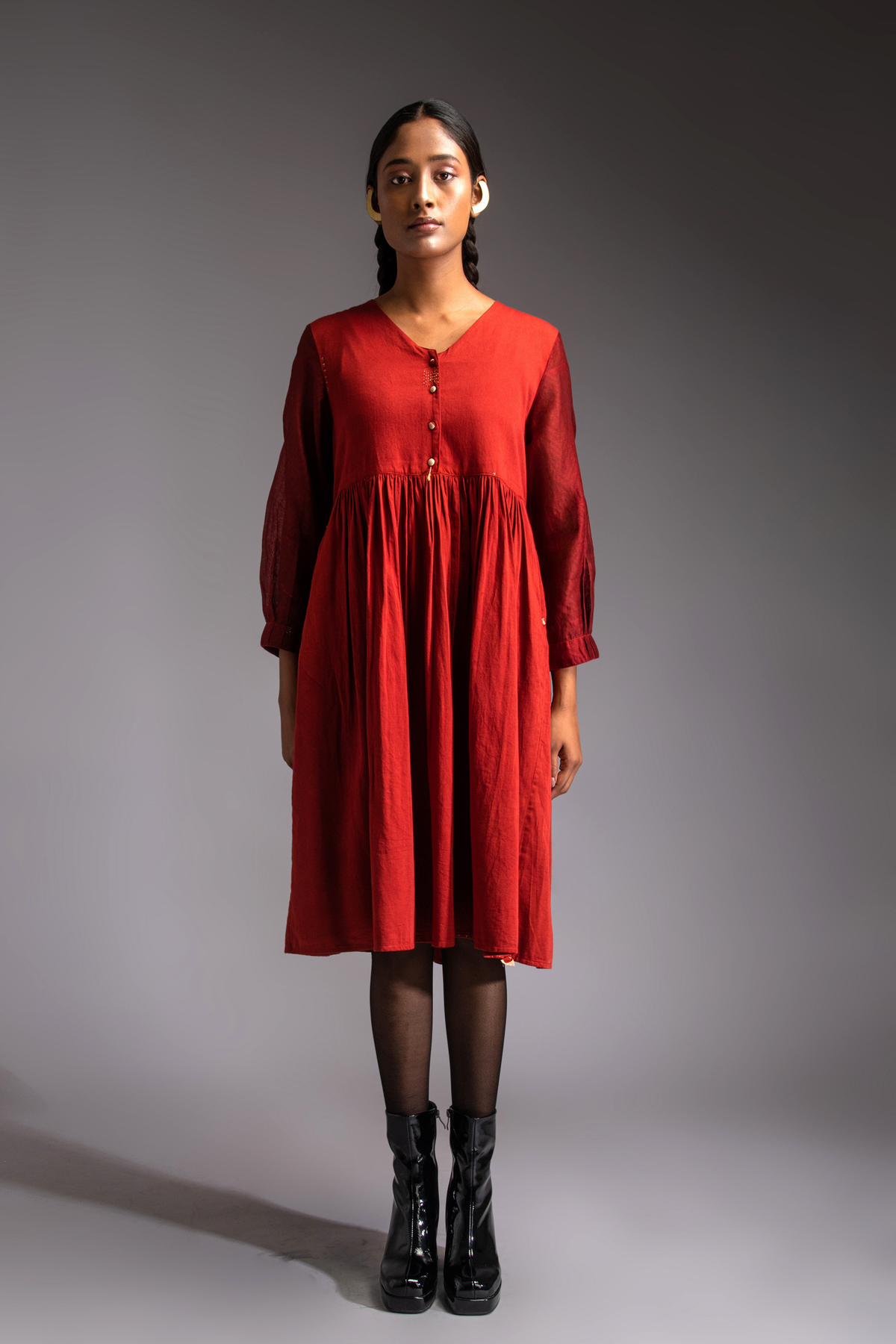 Nomad  Midi Dress Crimson